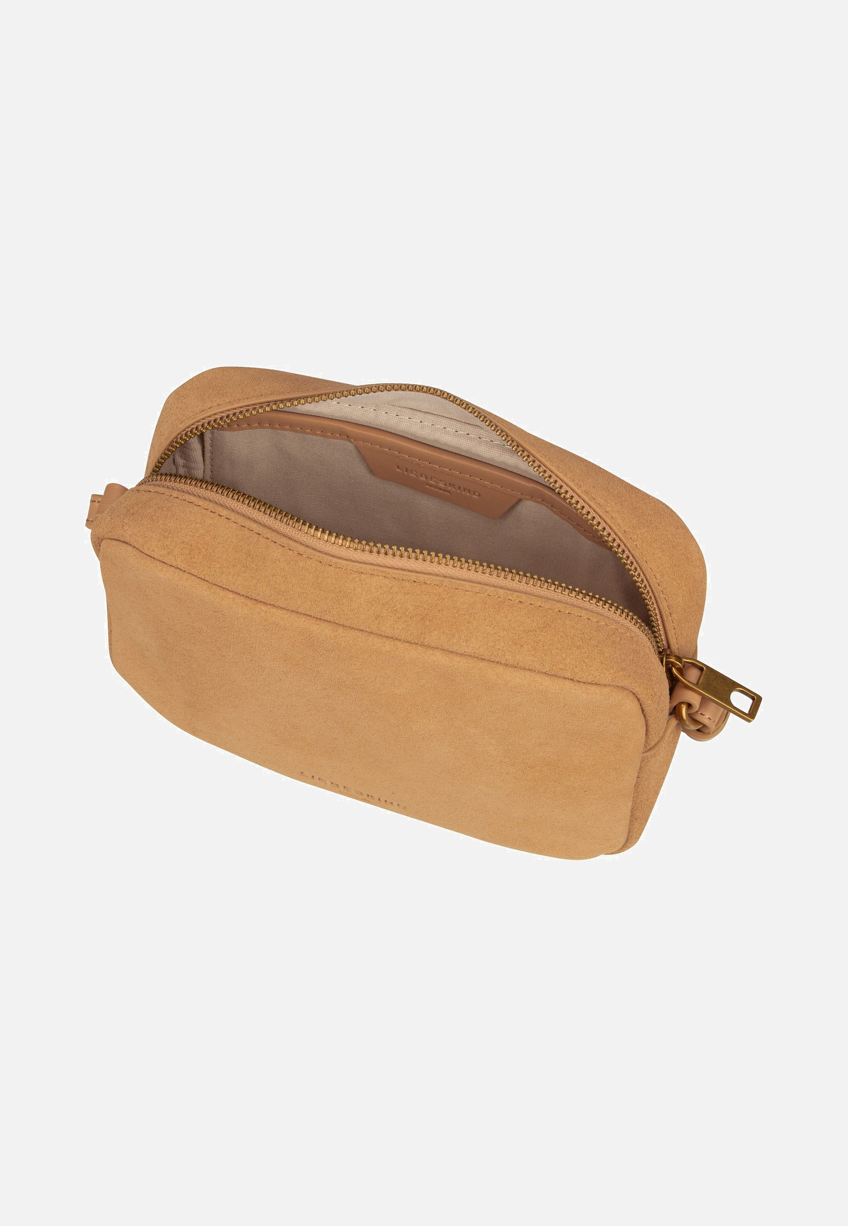 Liebeskind Berlin Ella Camera S Suede Beige Crossbody Bag