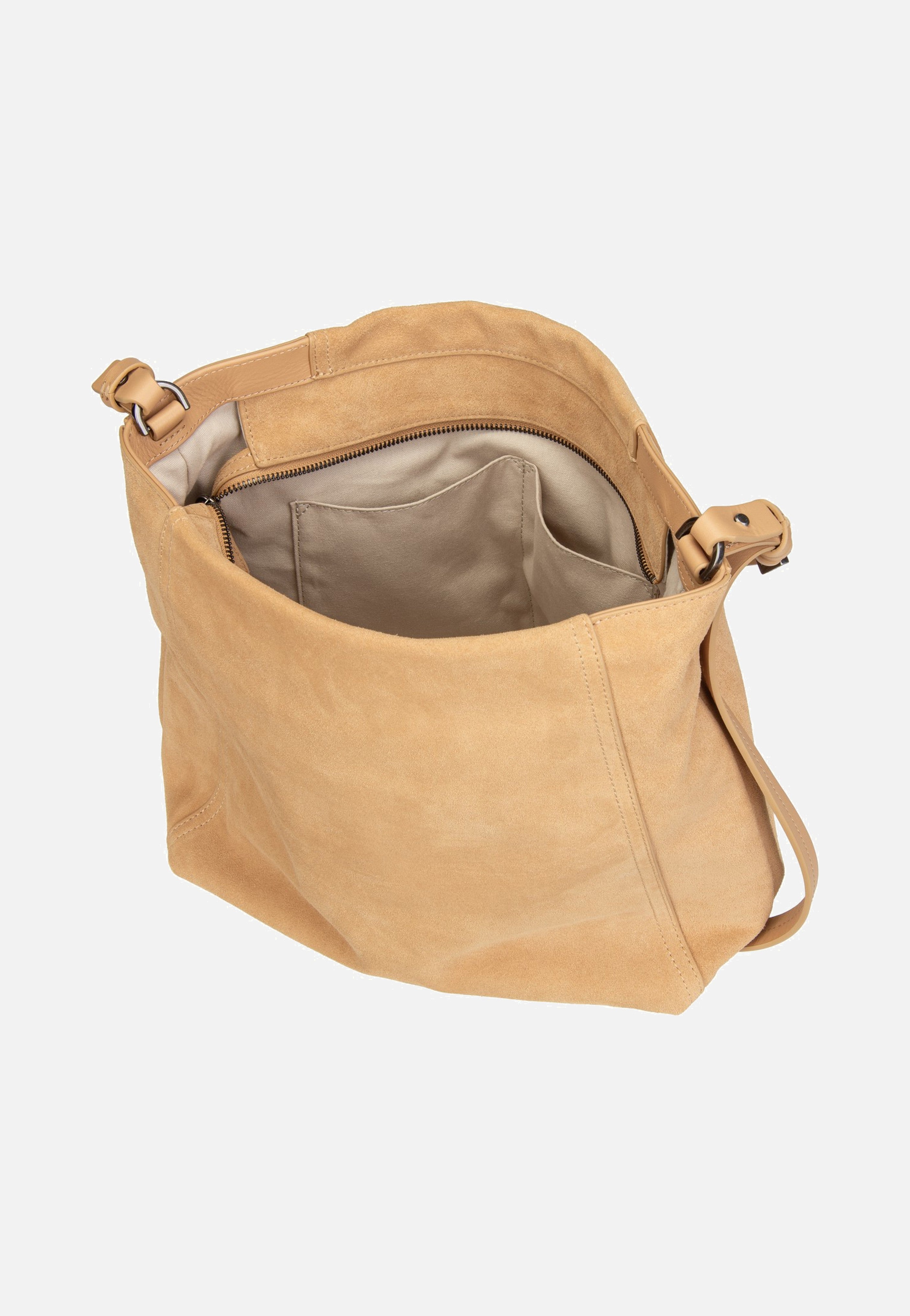 Liebeskind Berlin Chudy Hobo M Hydro Suede Light Tan Suede Hobo Bag