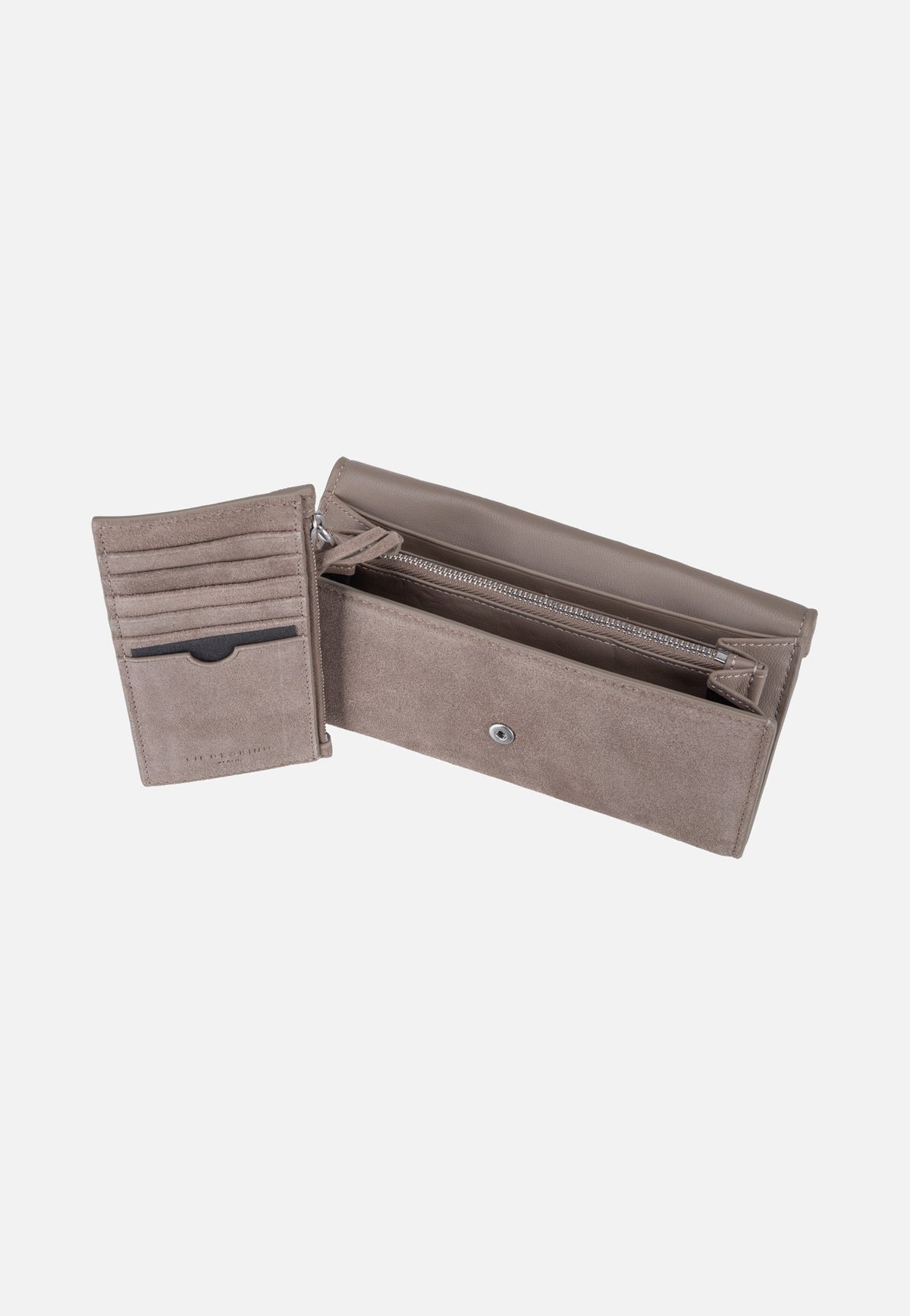 Liebeskind Berlin Cora L Suede Neutral Grey Portemonnee