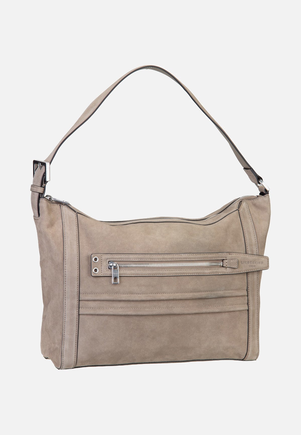 Liebeskind Berlin Delia Hobo M Suede Neutral Grey Sac Hobo