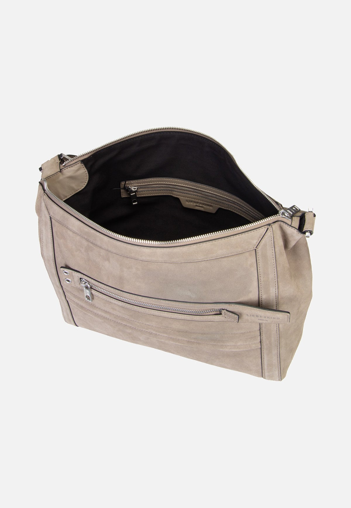 Liebeskind Berlin Delia Hobo M Suede Neutral Grey Sac Hobo