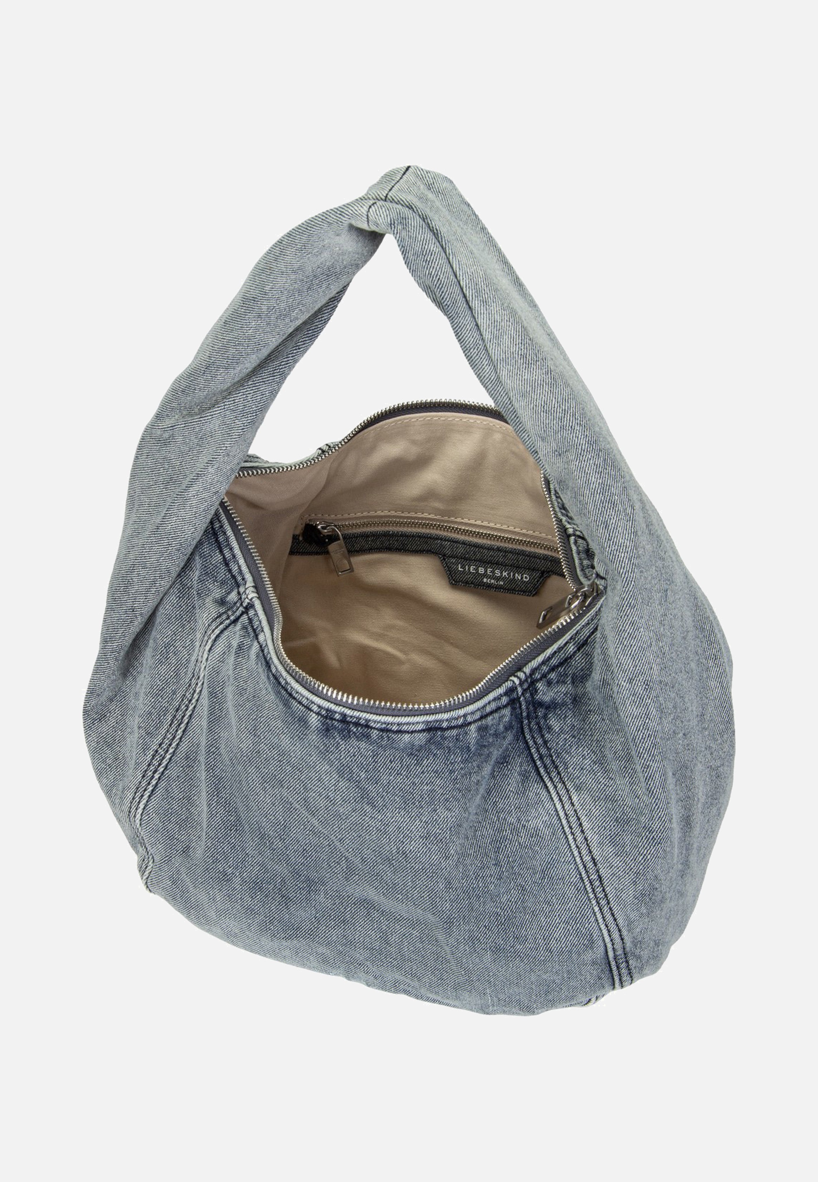 Liebeskind Berlin Farrah II Hobo M Denim Blue Denim Hobo Bag