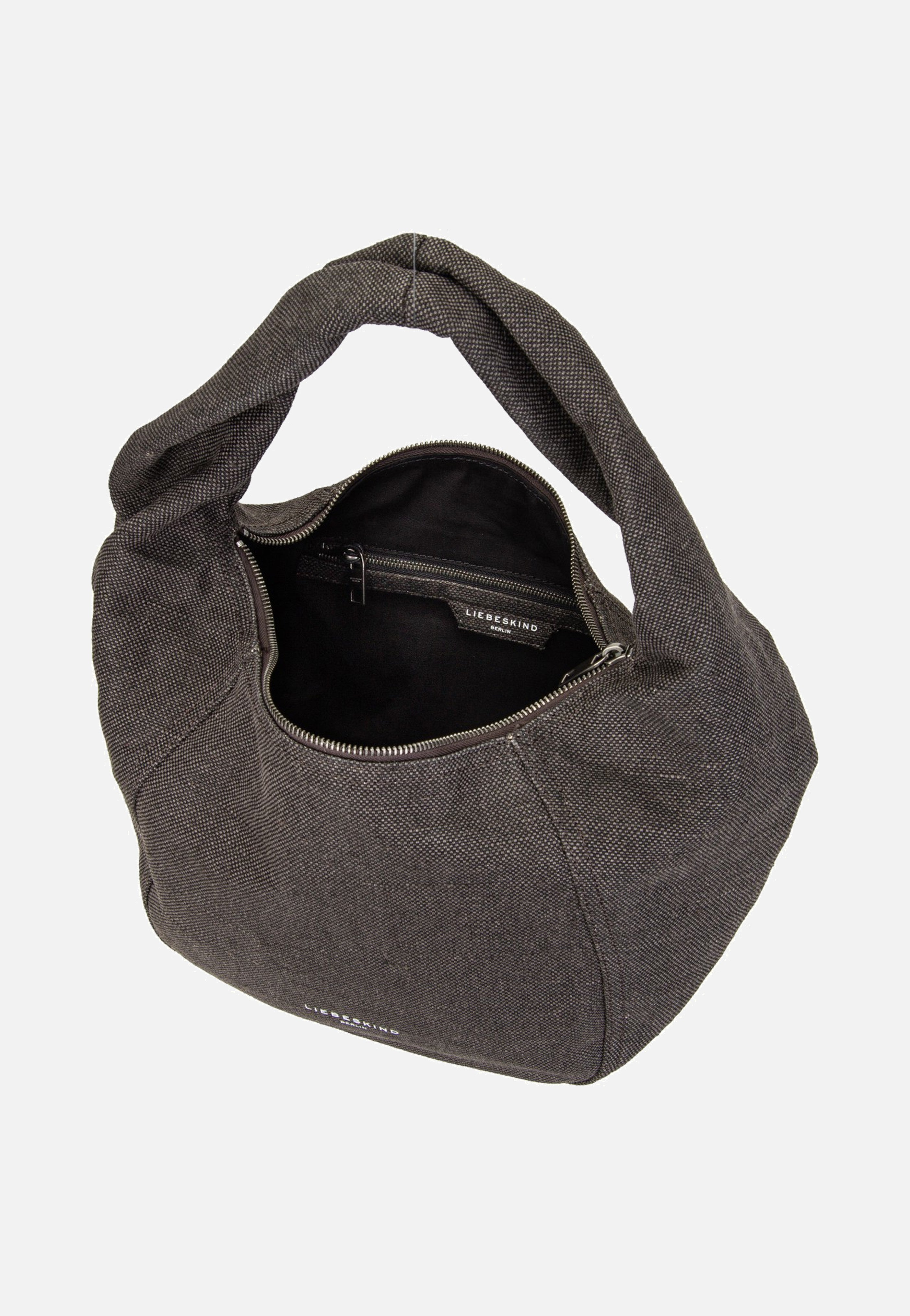 Liebeskind Berlin Farrah II Hobo M Heavy Canvas Washed Deep Soil Hobo Bag