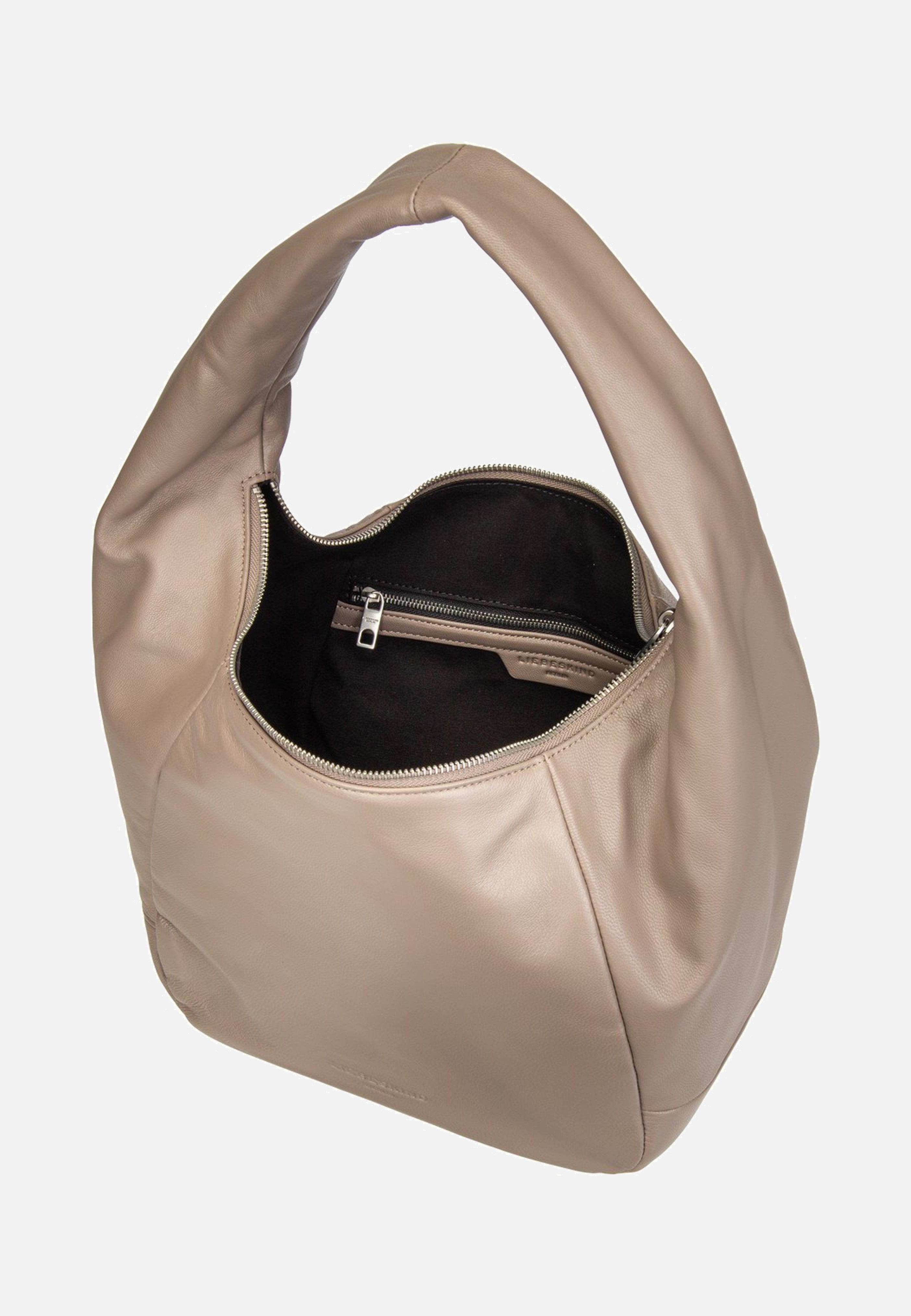Liebeskind Berlin Farrah M Vintage Goat Neutral Grey Hobo Bag