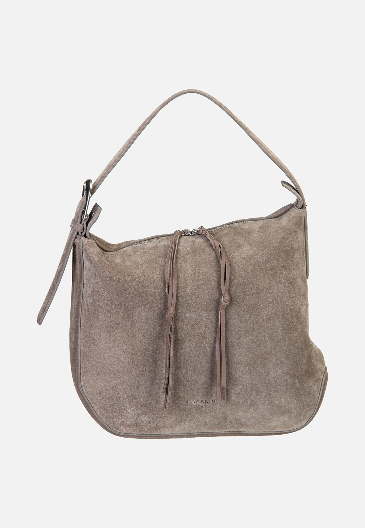 Liebeskind Berlin Ines Hobo L Suede Neutral Grey Hobo Bag