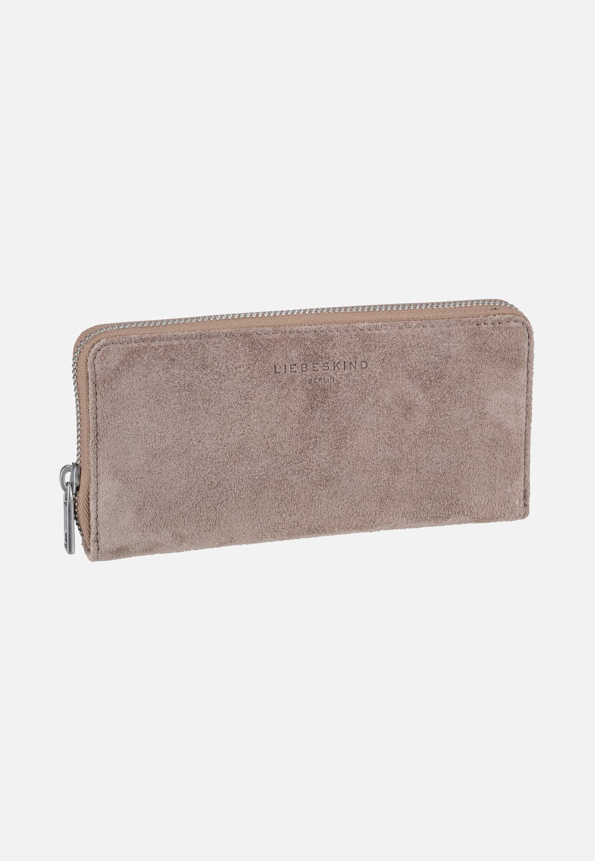 Liebeskind Berlin Ines L Suede Neutral Grey Portemonnee