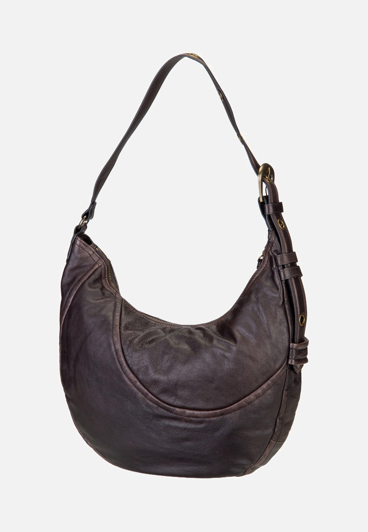 Liebeskind Berlin Luna Hobo M 3D Leather Deep Soil Bolso Hobo