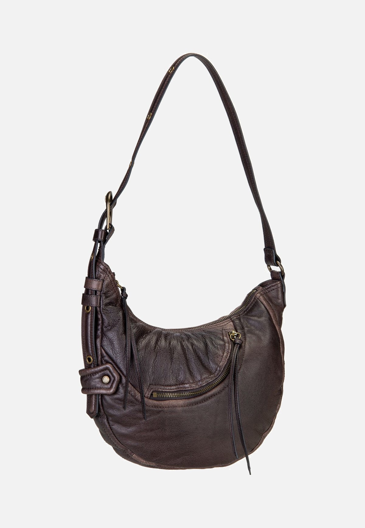 Liebeskind Berlin Luna Hobo S 3D Leather Deep Soil Borsa Hobo