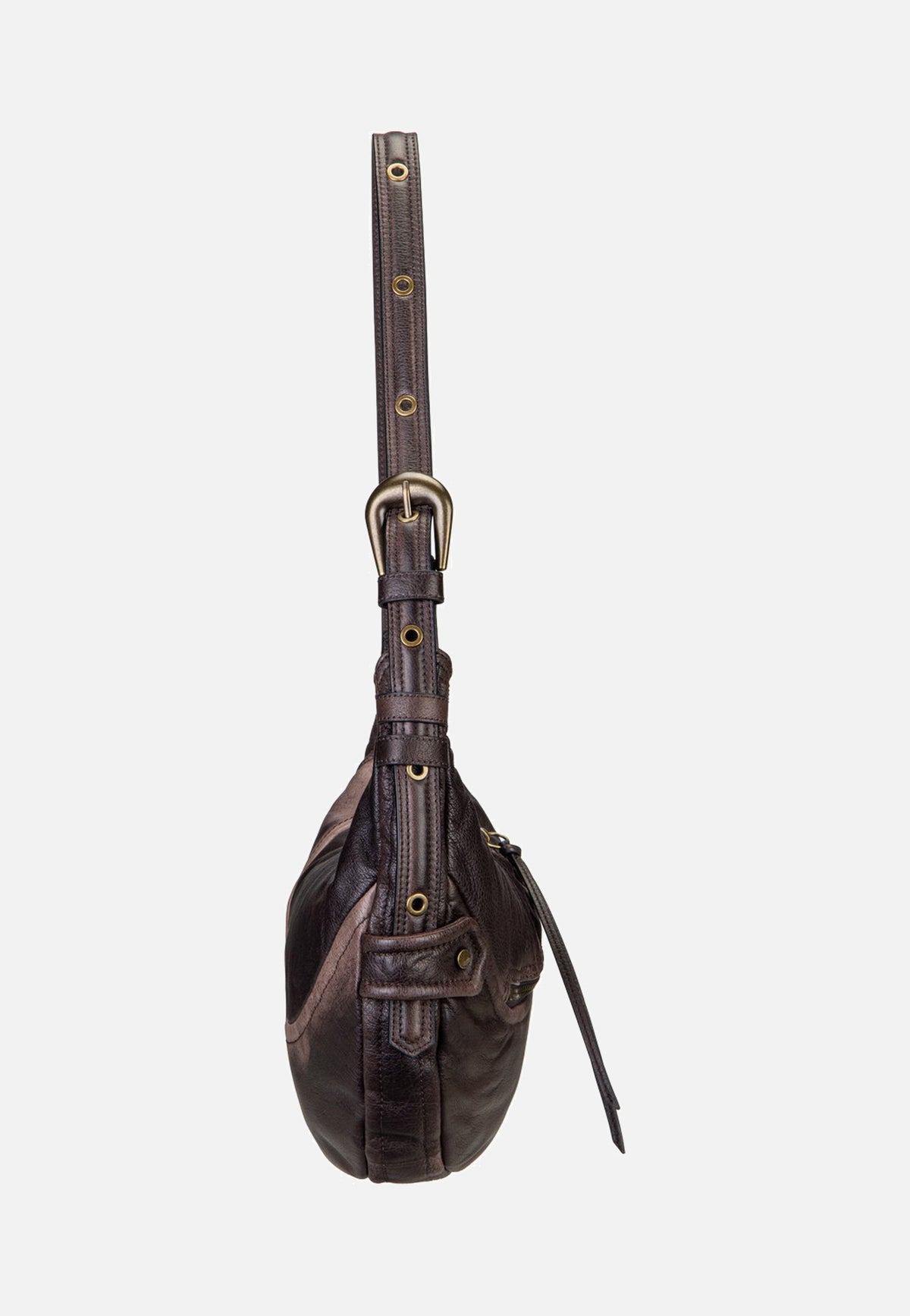 Liebeskind Berlin Luna Hobo S 3D Leather Deep Soil Borsa Hobo