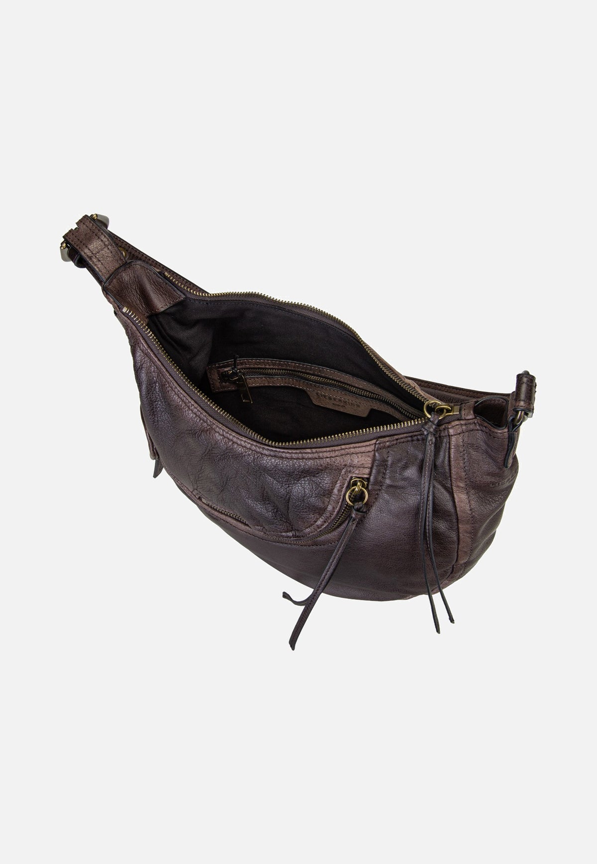 Liebeskind Berlin Luna Hobo S 3D Leather Deep Soil Borsa Hobo