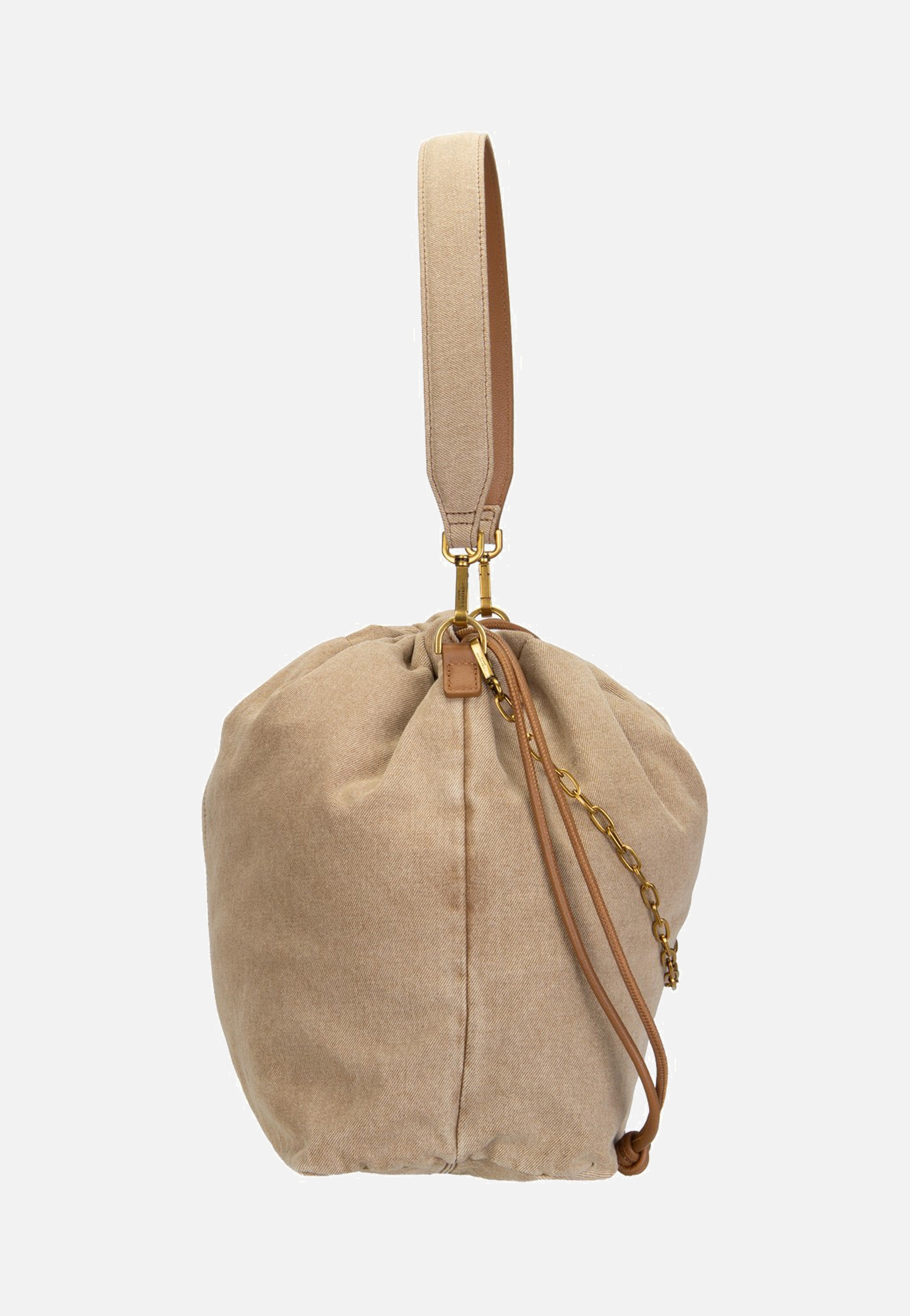 Liebeskind Berlin Lya II Hobo M Denim Beige Bucket Bag