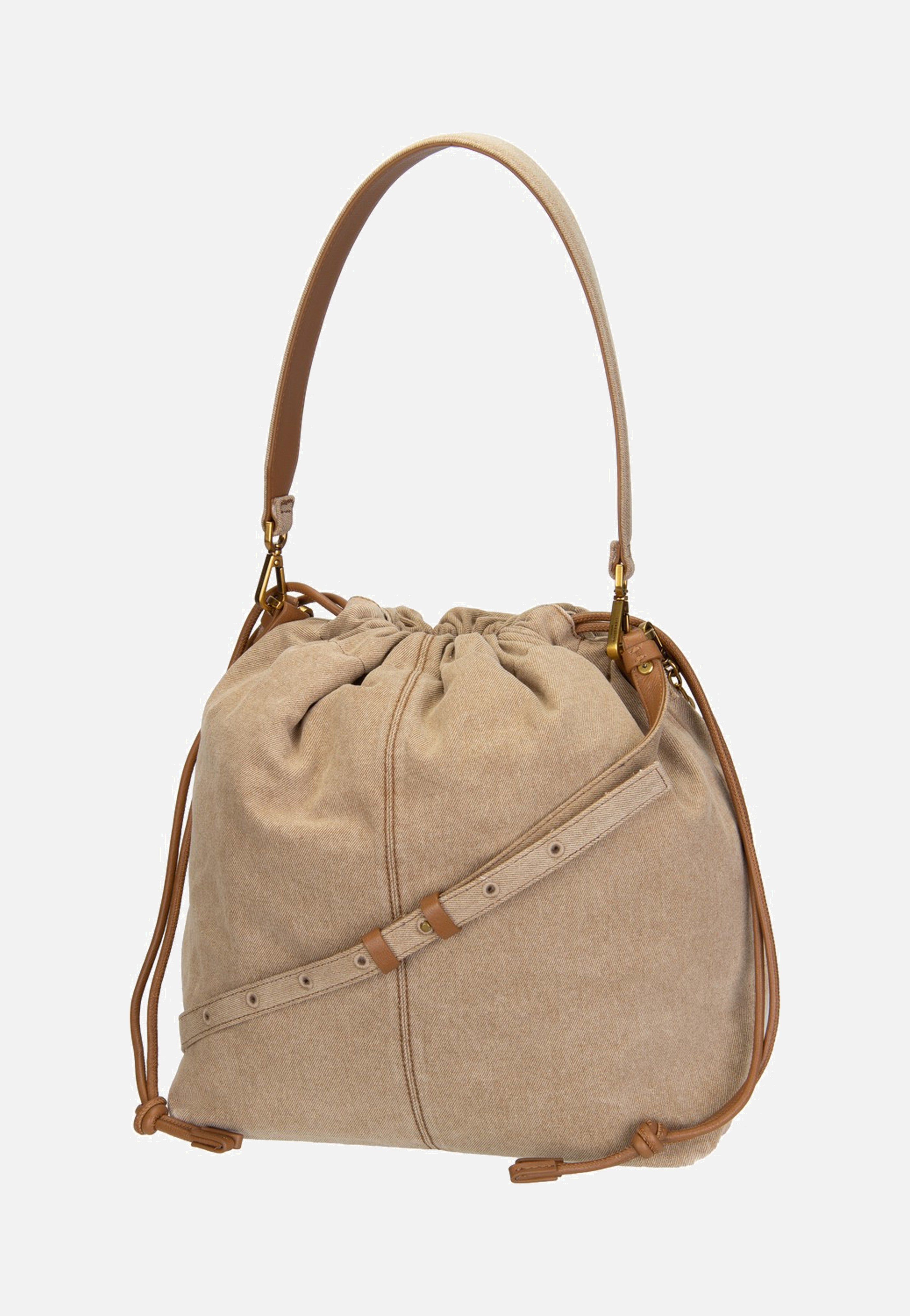 Liebeskind Berlin Lya II Hobo M Denim Beige Bucket Bag