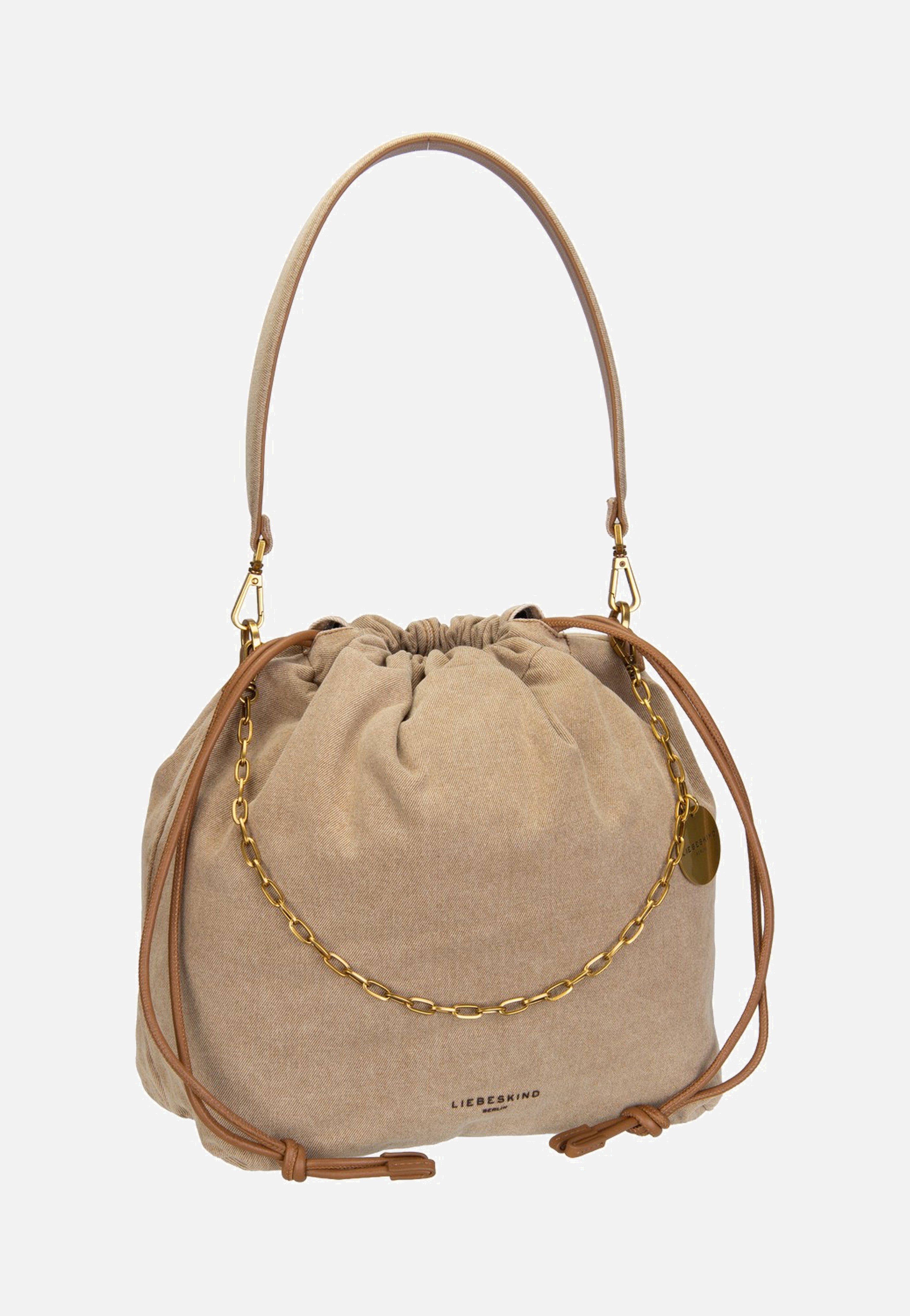 Liebeskind Berlin Lya II Hobo M Denim Beige Bucket Bag