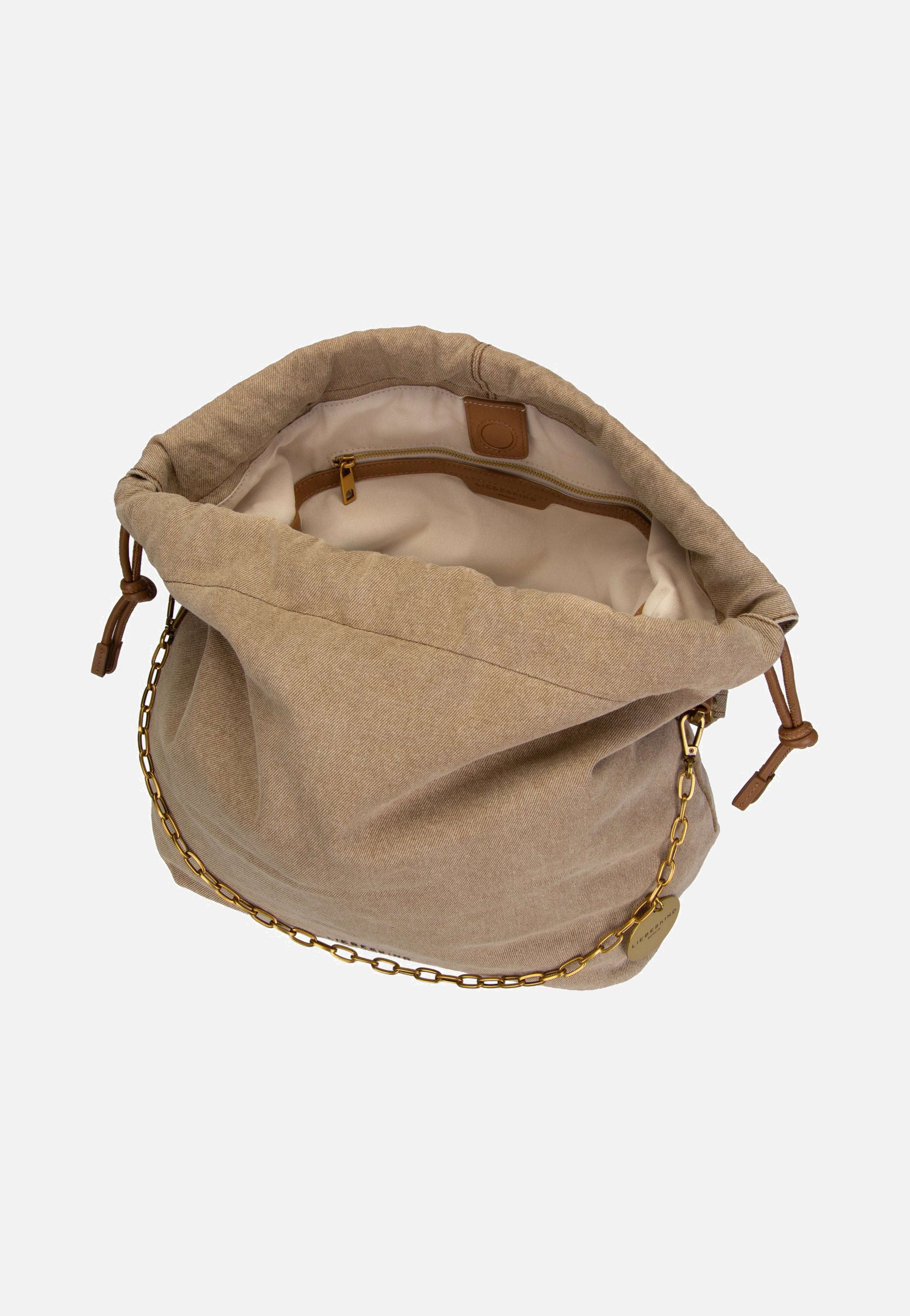 Liebeskind Berlin Lya II Hobo M Denim Beige Bucket Bag
