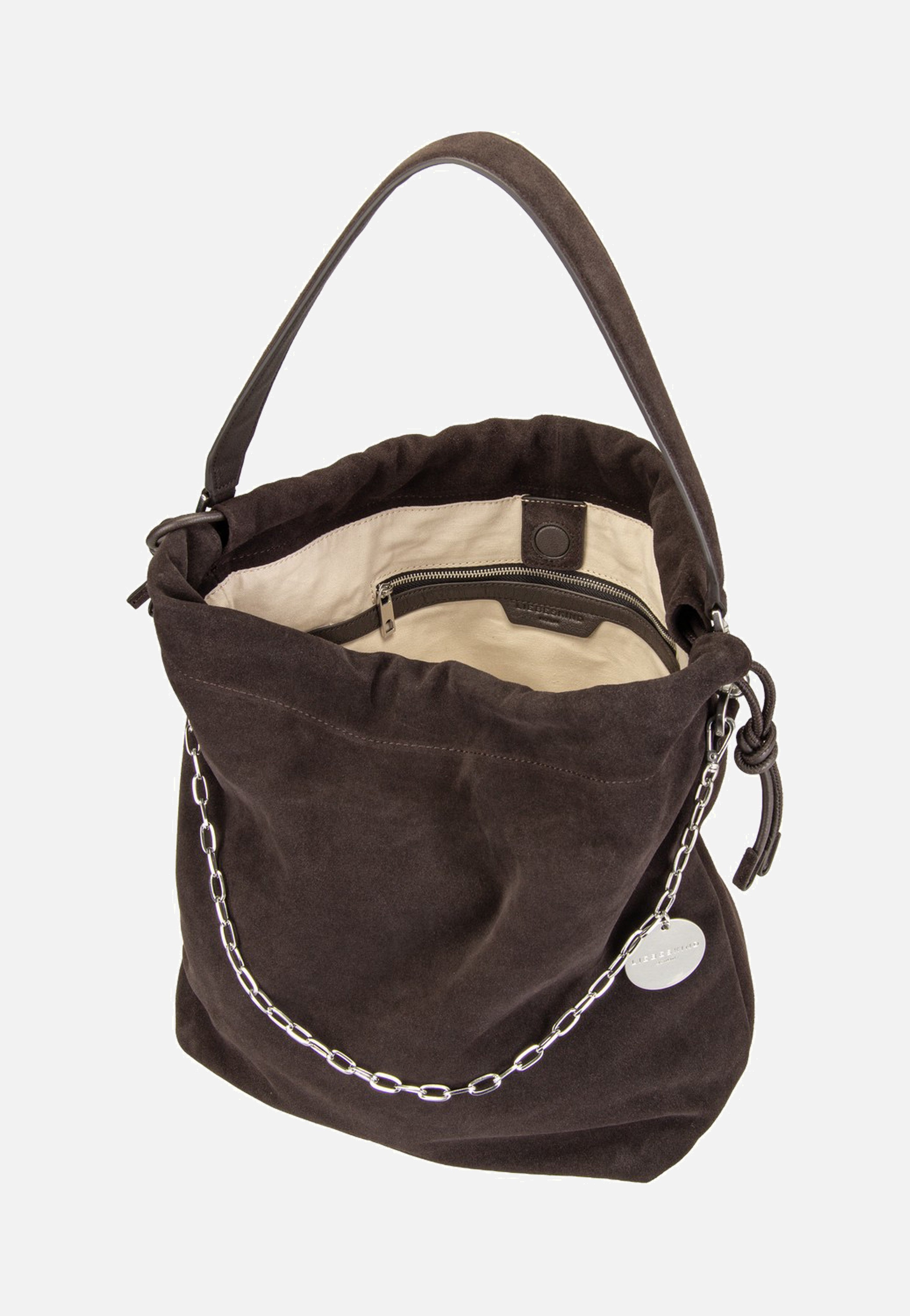 Liebeskind Berlin Lya II Hobo M Hydro Suede Deep Soil Hobo Bag