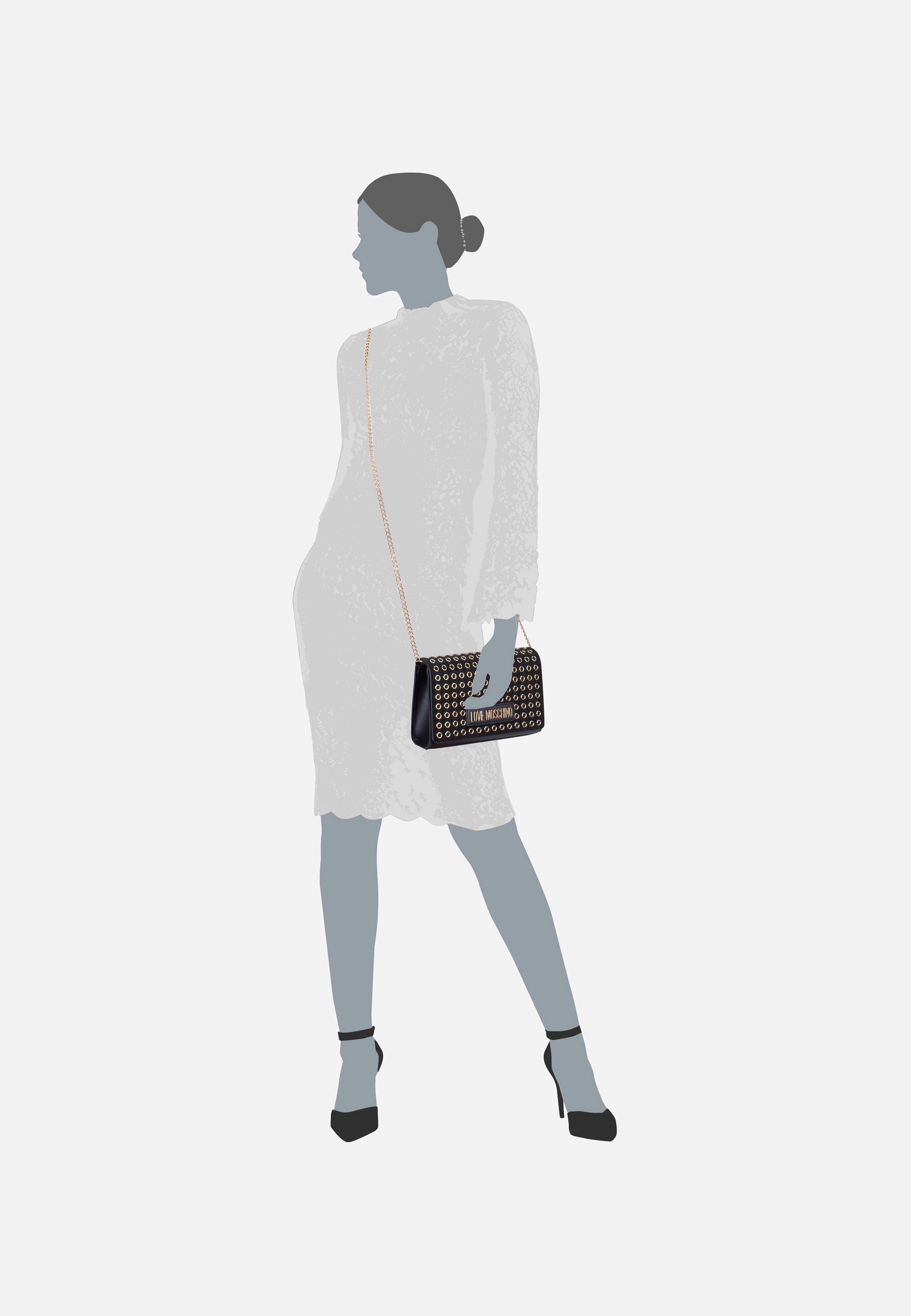 Love Moschino - Smart Daily Bag 4063 Nero Galvanica Oro - Shoulder Bag | Women-Image