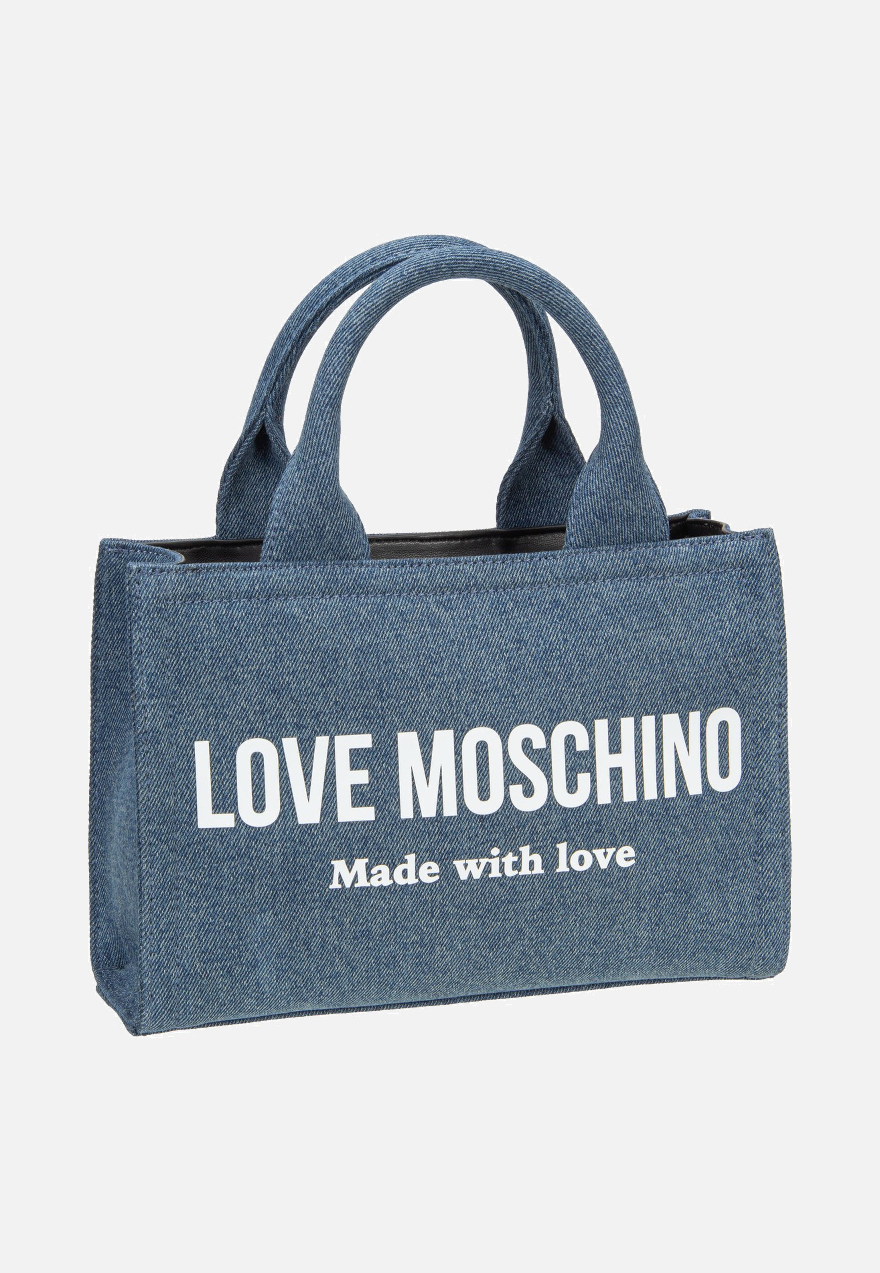 Love Moschino Denim Signature Love 4055 Denim Tote Bag