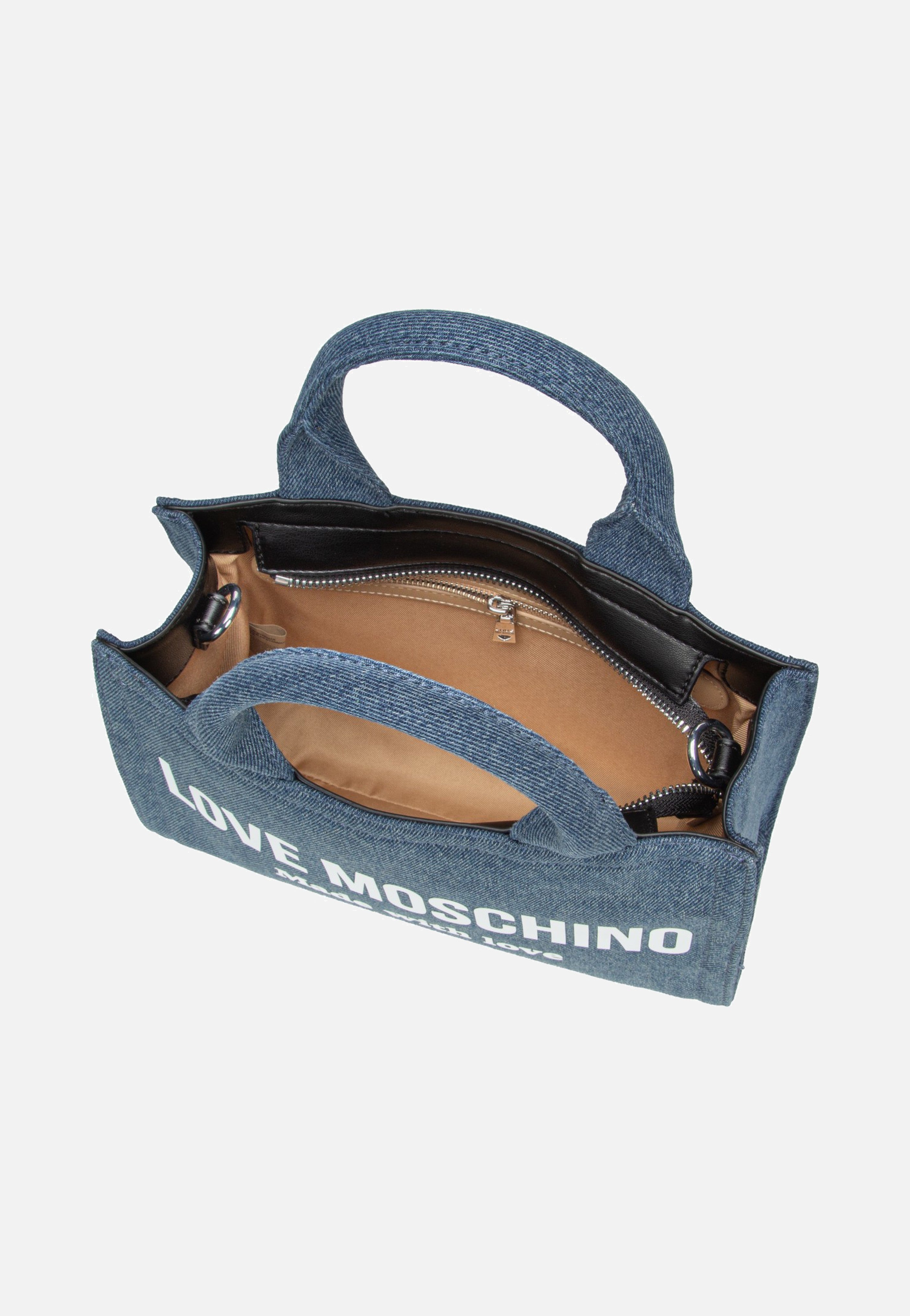 Love Moschino Denim Signature Love 4055 Denim Tote Bag