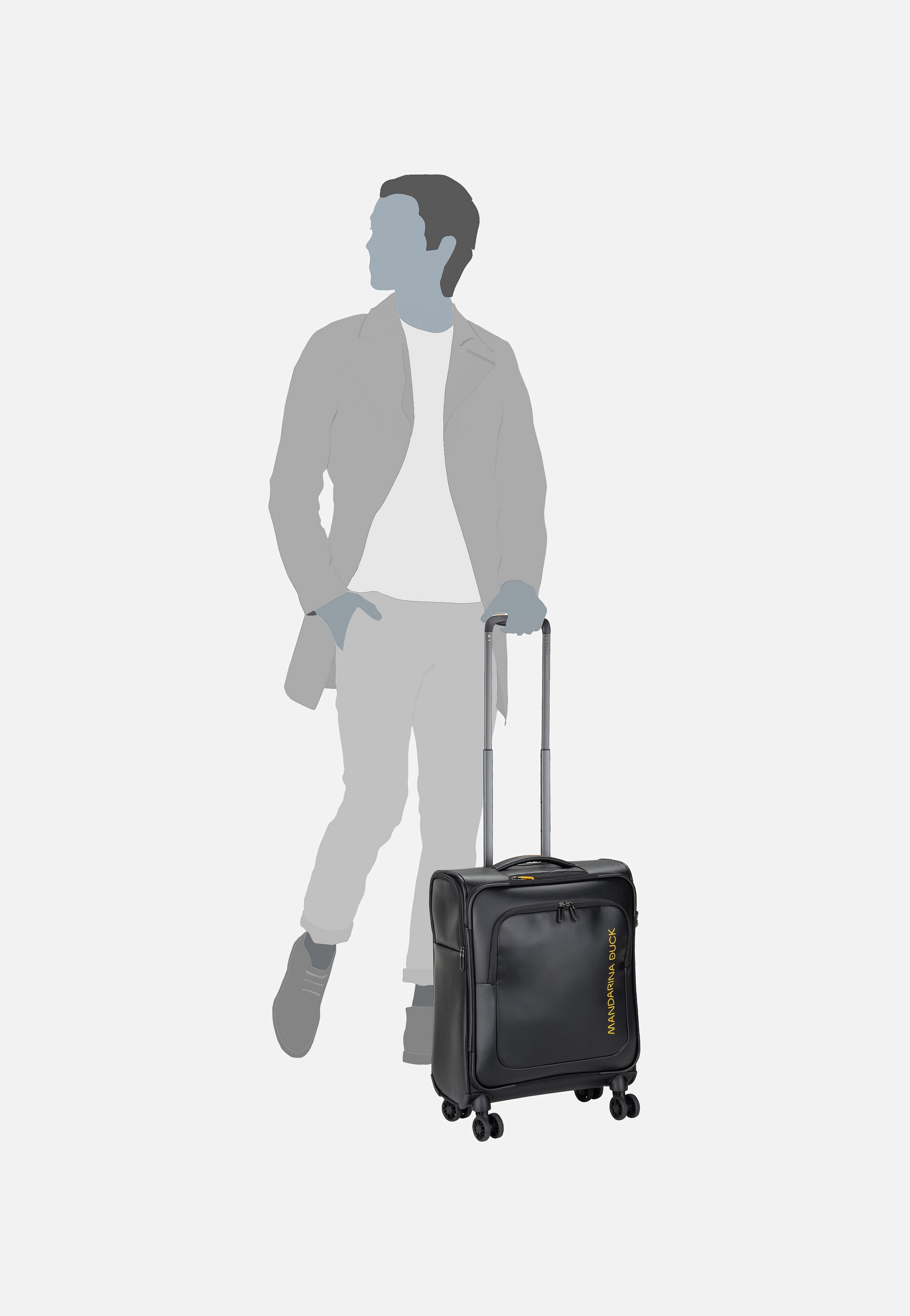 Mandarina Duck Eco Coated OSV01 Black Suitcase