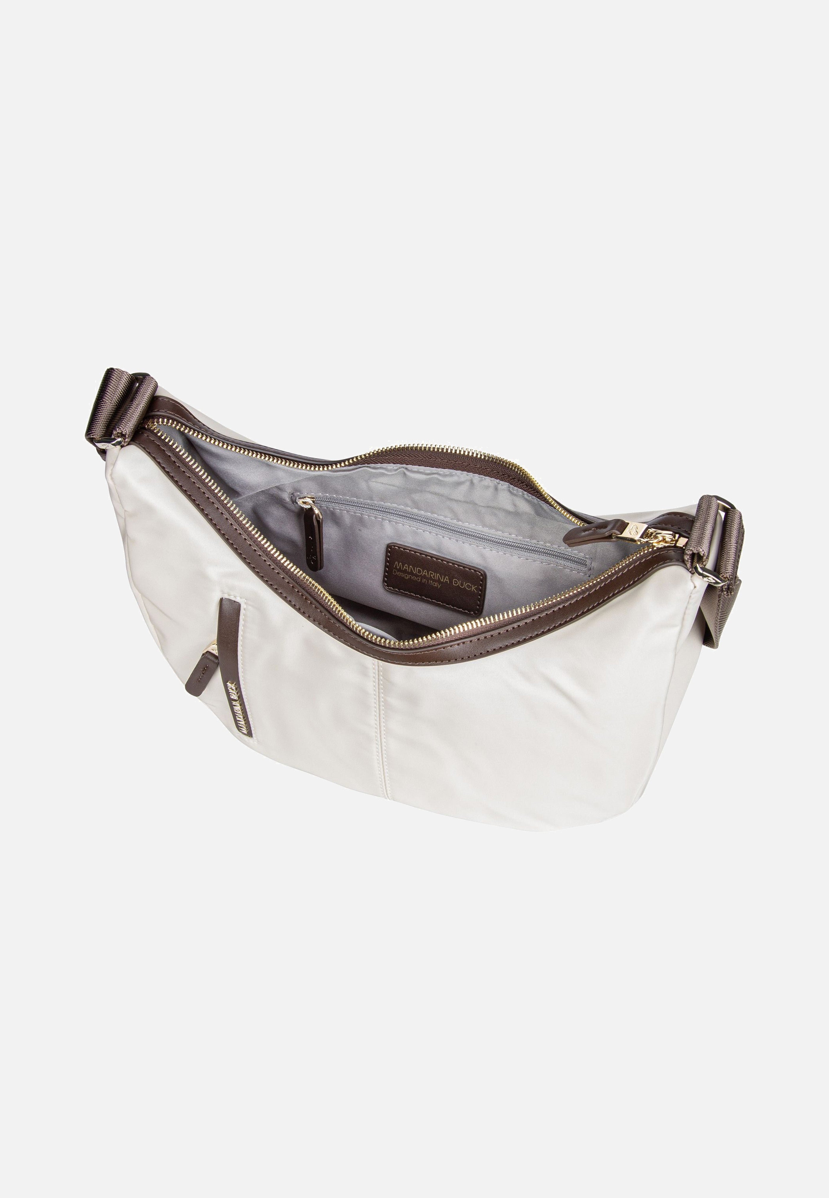 Mandarina Duck Hunter Hobo VCT47 Whitecap Gray Crossbody Bag