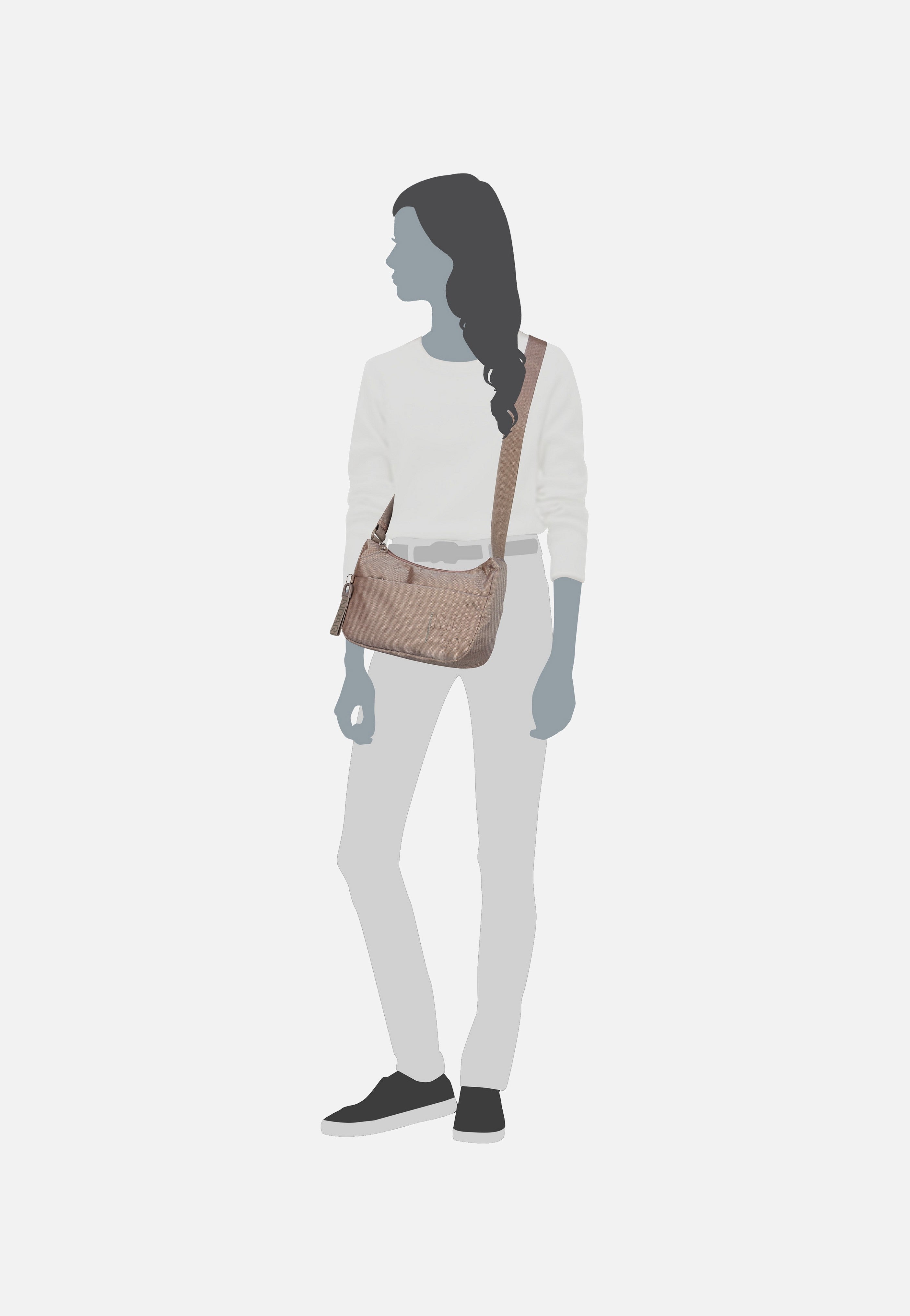 Mandarina Duck MD20 Hobo QMT30 Taupe Pouch Bag