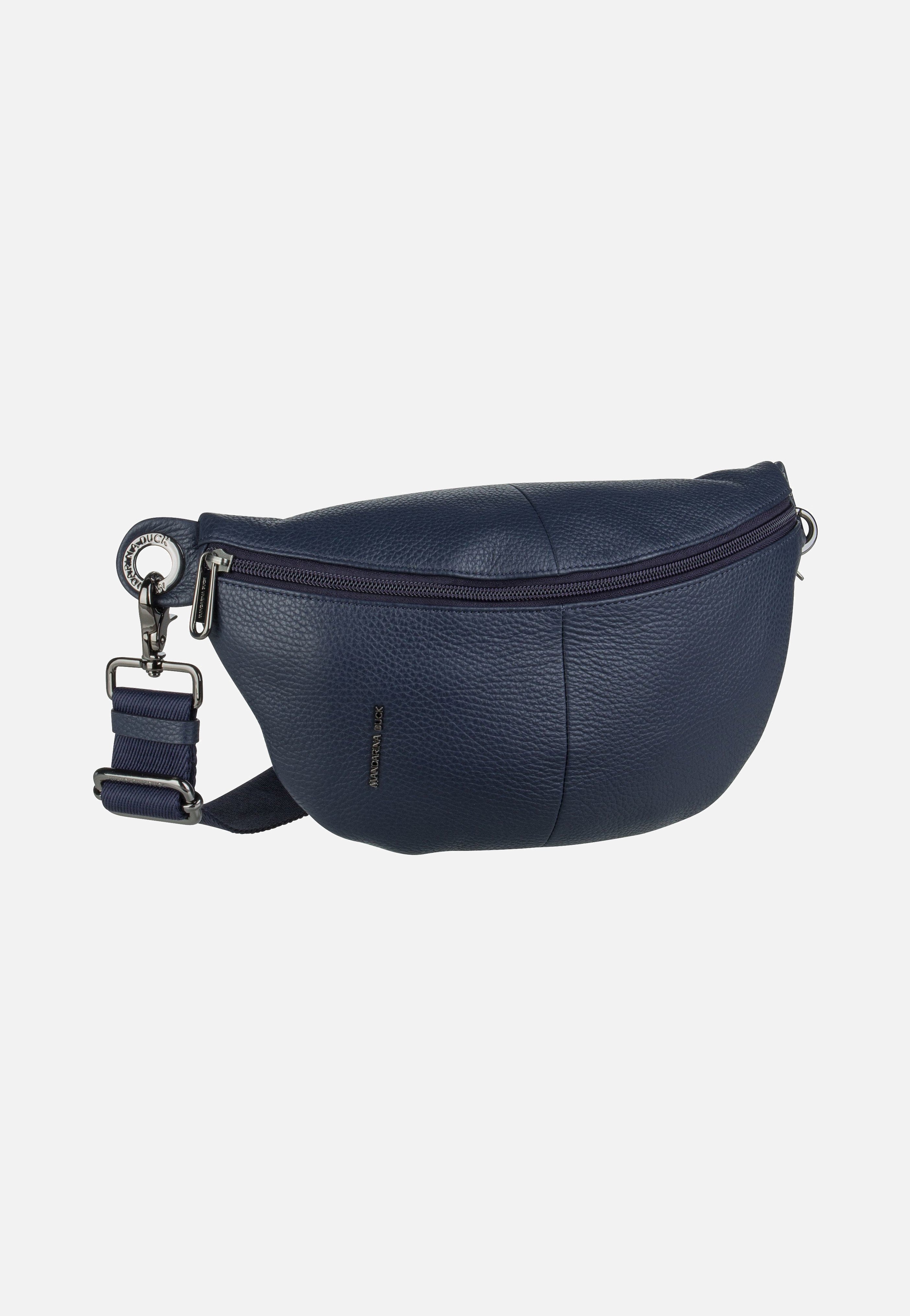 Mandarina Duck Mellow Leather Bum Bag FZT73 Dress Blue Fanny Pack