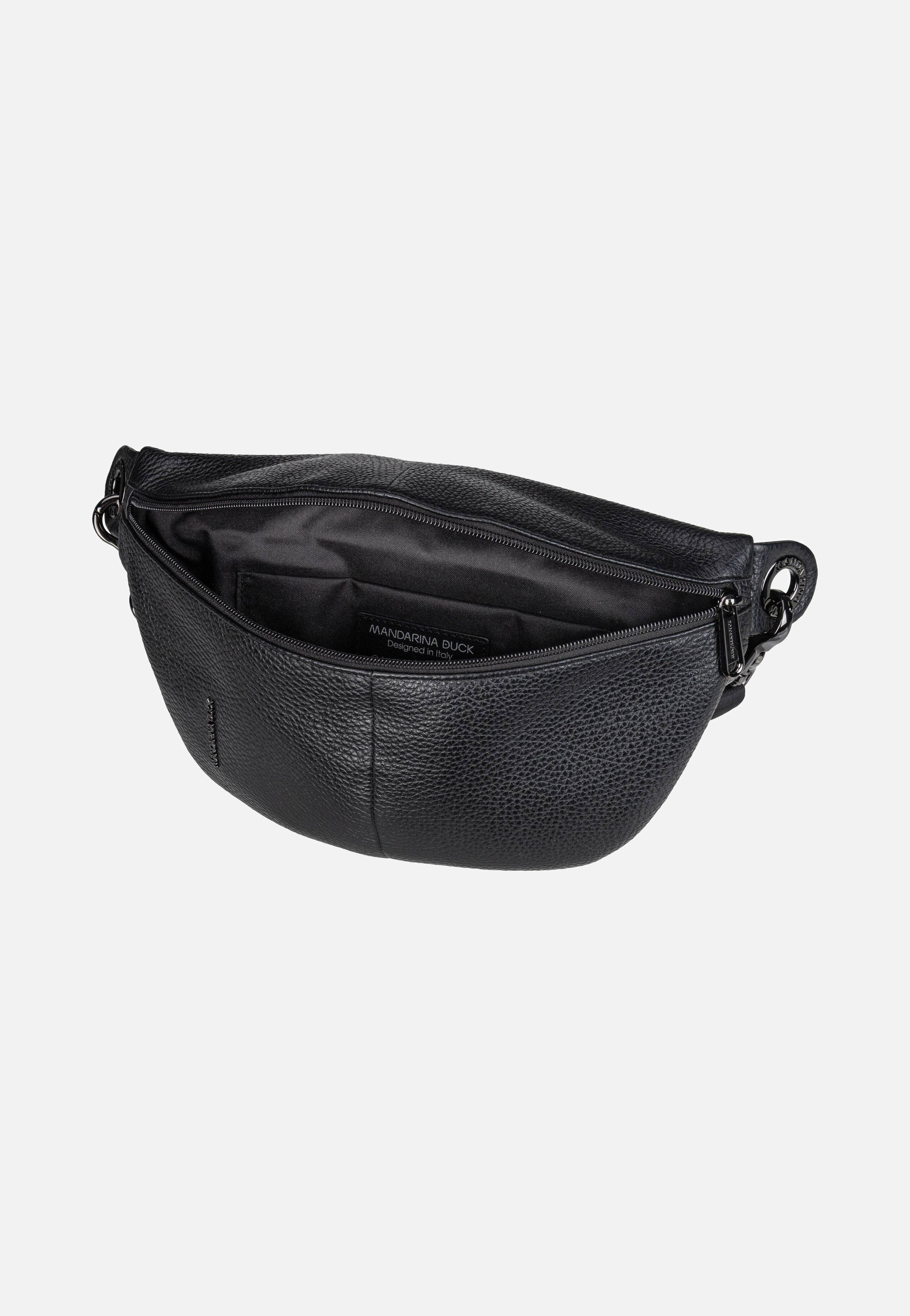 Mandarina Duck - Mellow Leather Bum Bag FZT73 Nero - Fanny Pack | Women-Image