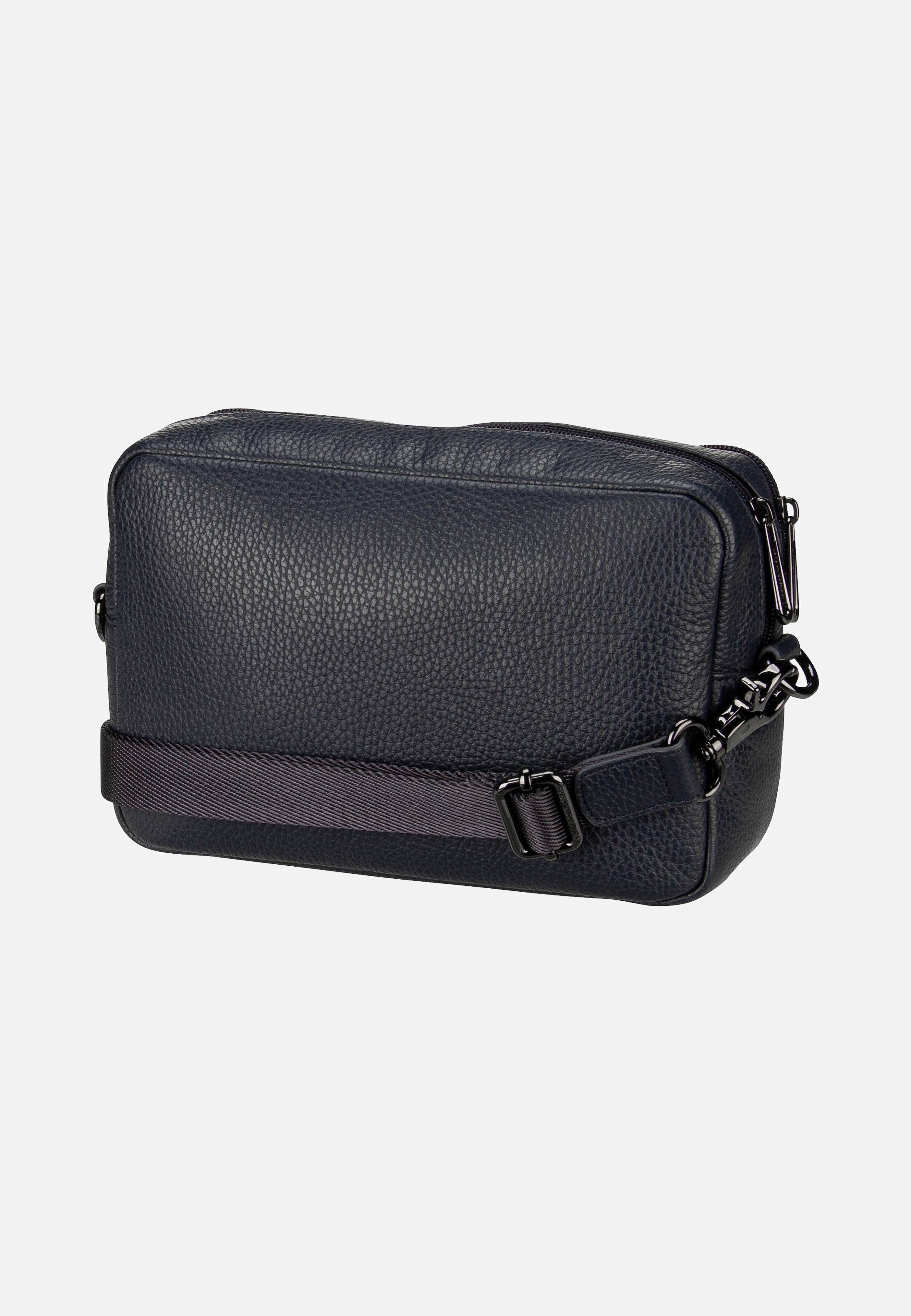Mandarina Duck Mellow Leather Camera Case FZT11 Dress Blue Crossbody Bag