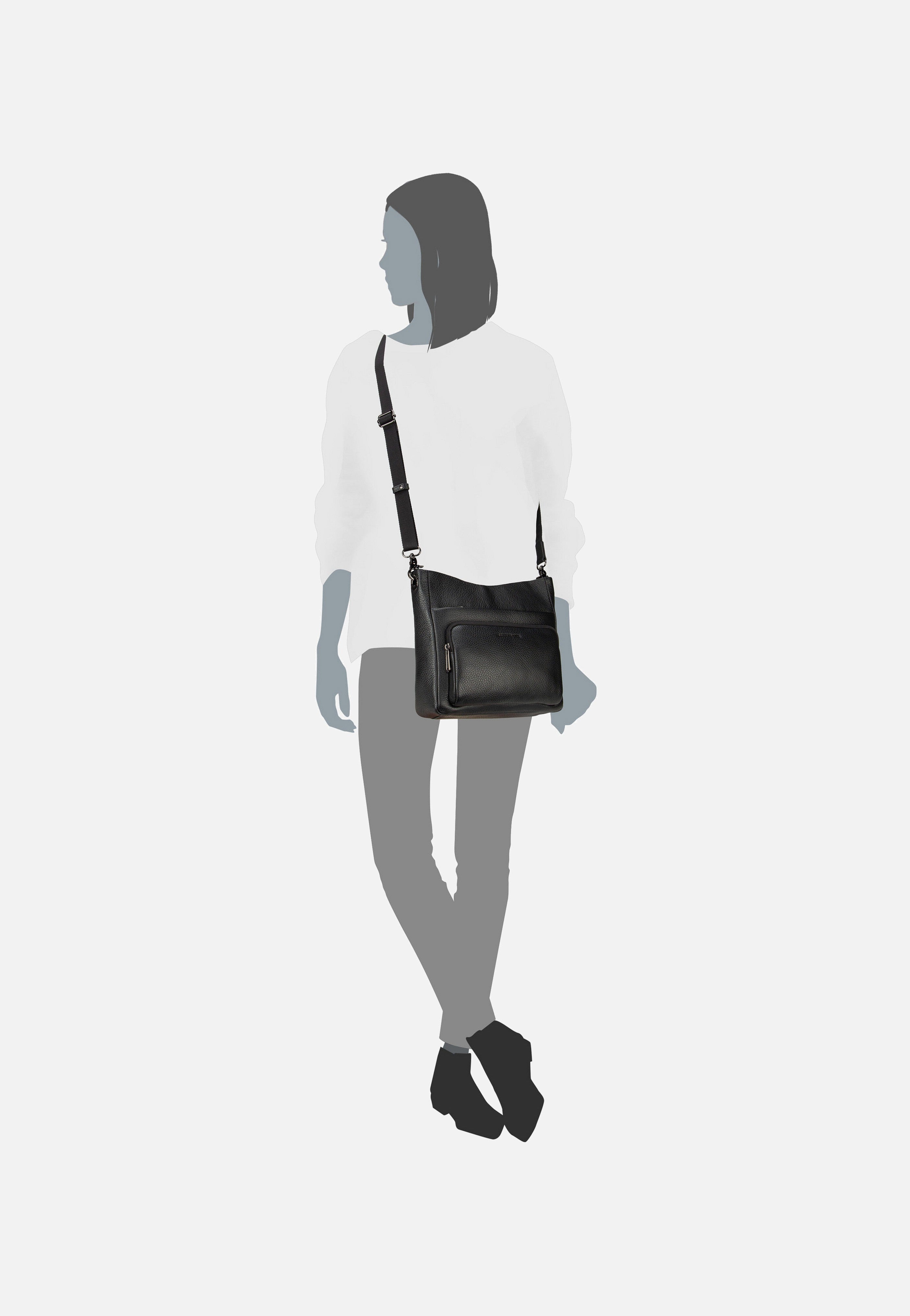 Mandarina Duck Mellow Leather FZT10 Nero Crossbody Bag