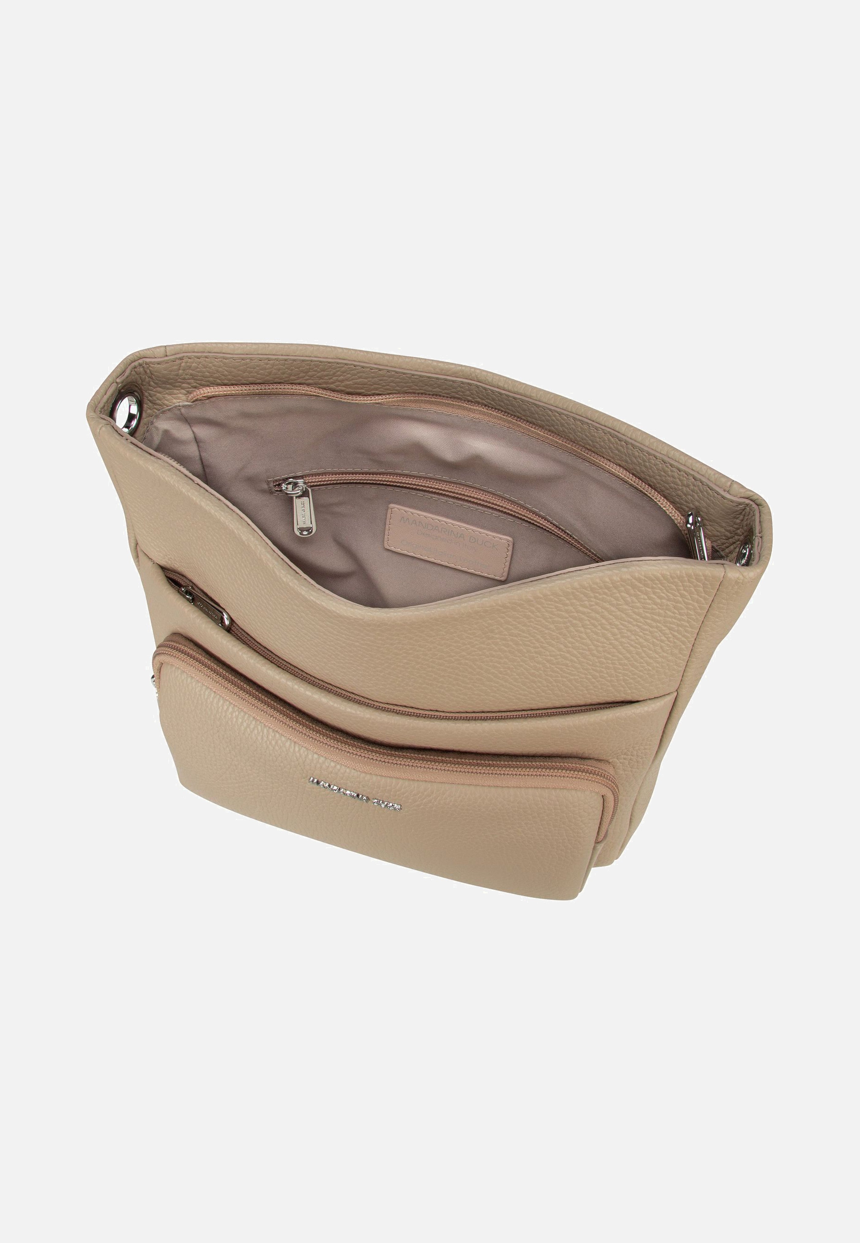 Mandarina Duck Mellow Leather FZT10 Warm Taupe Crossbody Bag