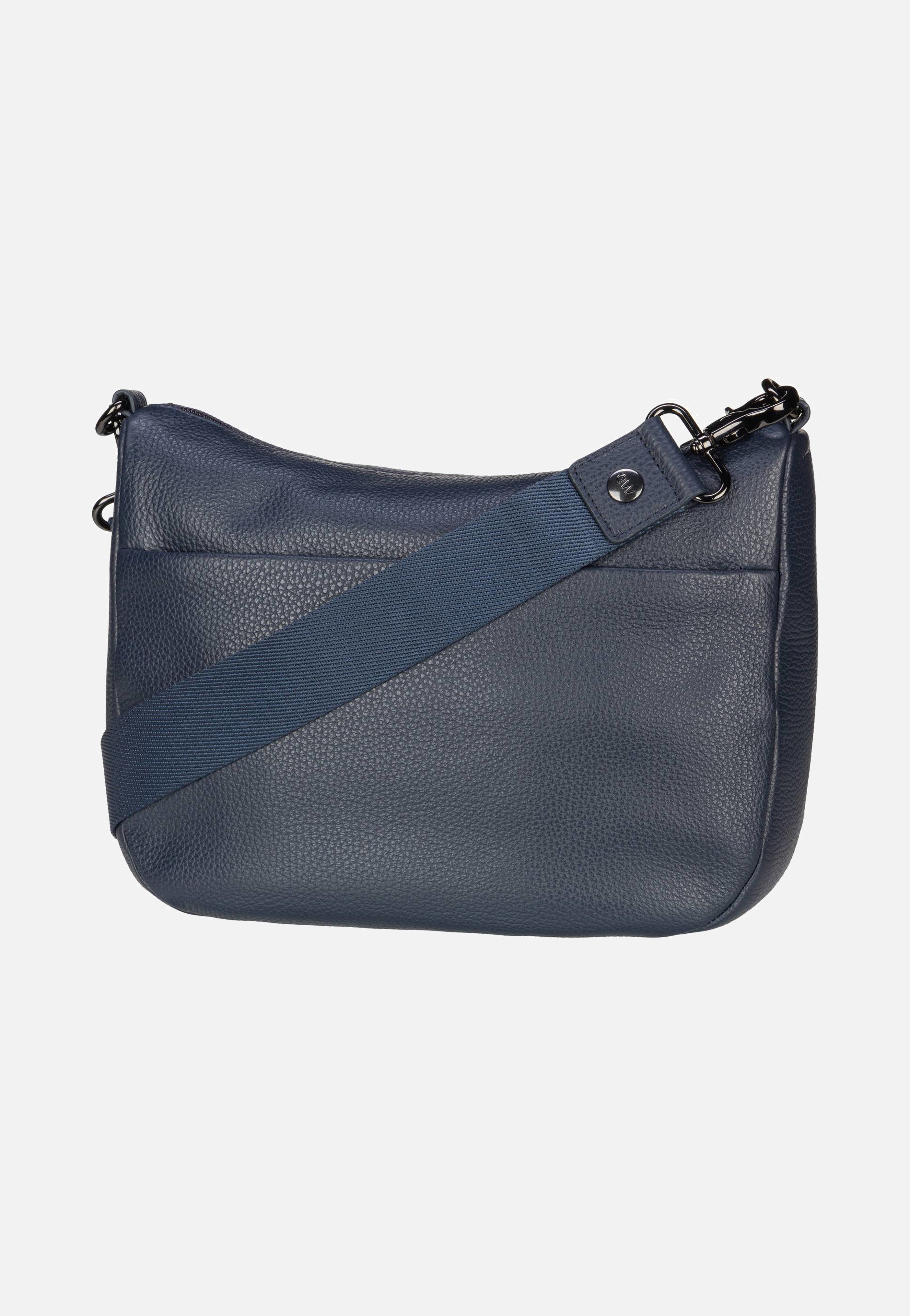 Mandarina Duck Mellow Leather Hobo FZT79 Dress Blue Pouch Bag