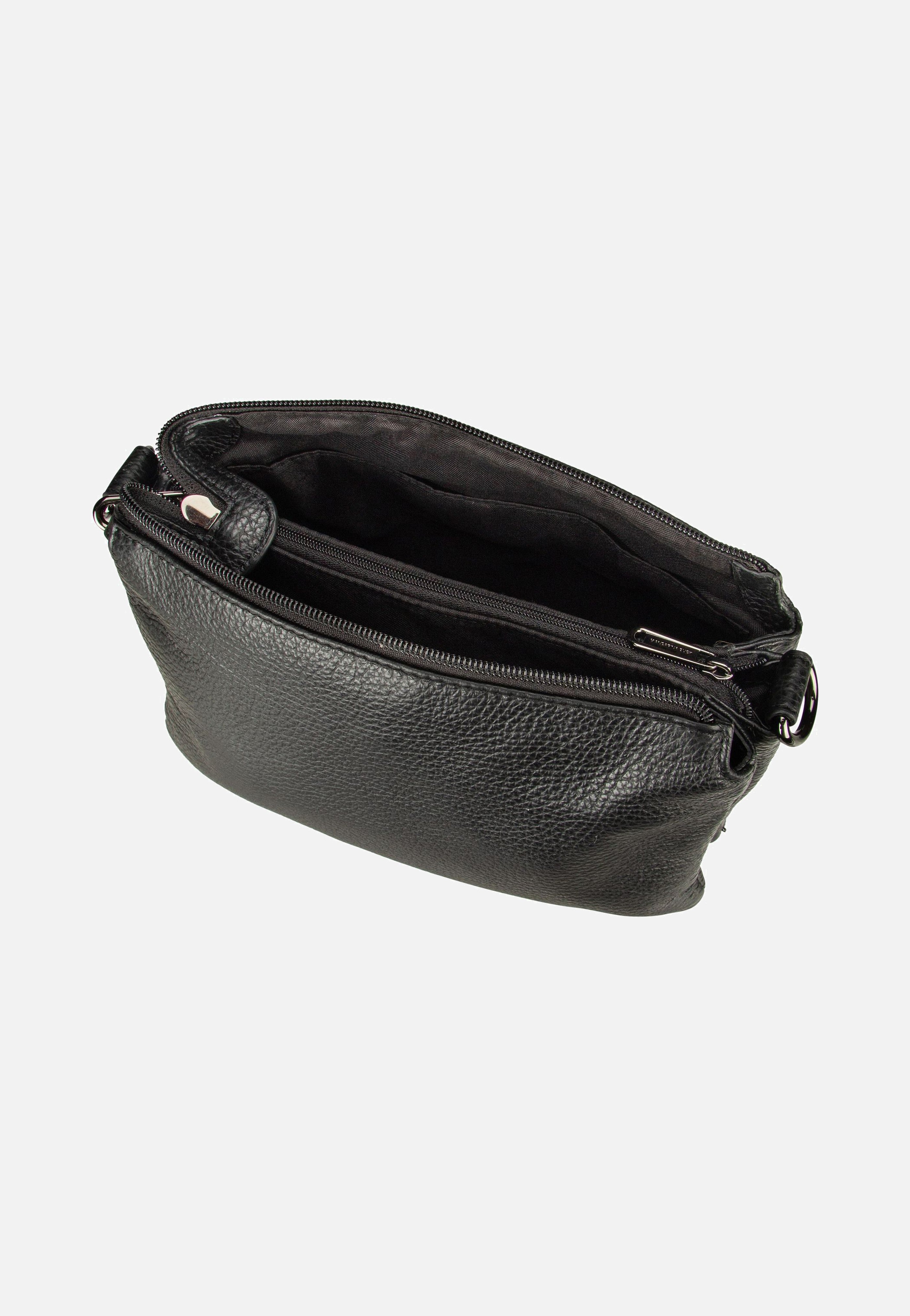 Mandarina Duck Mellow Leather Pochette FZT82 Nero Crossbody Bag