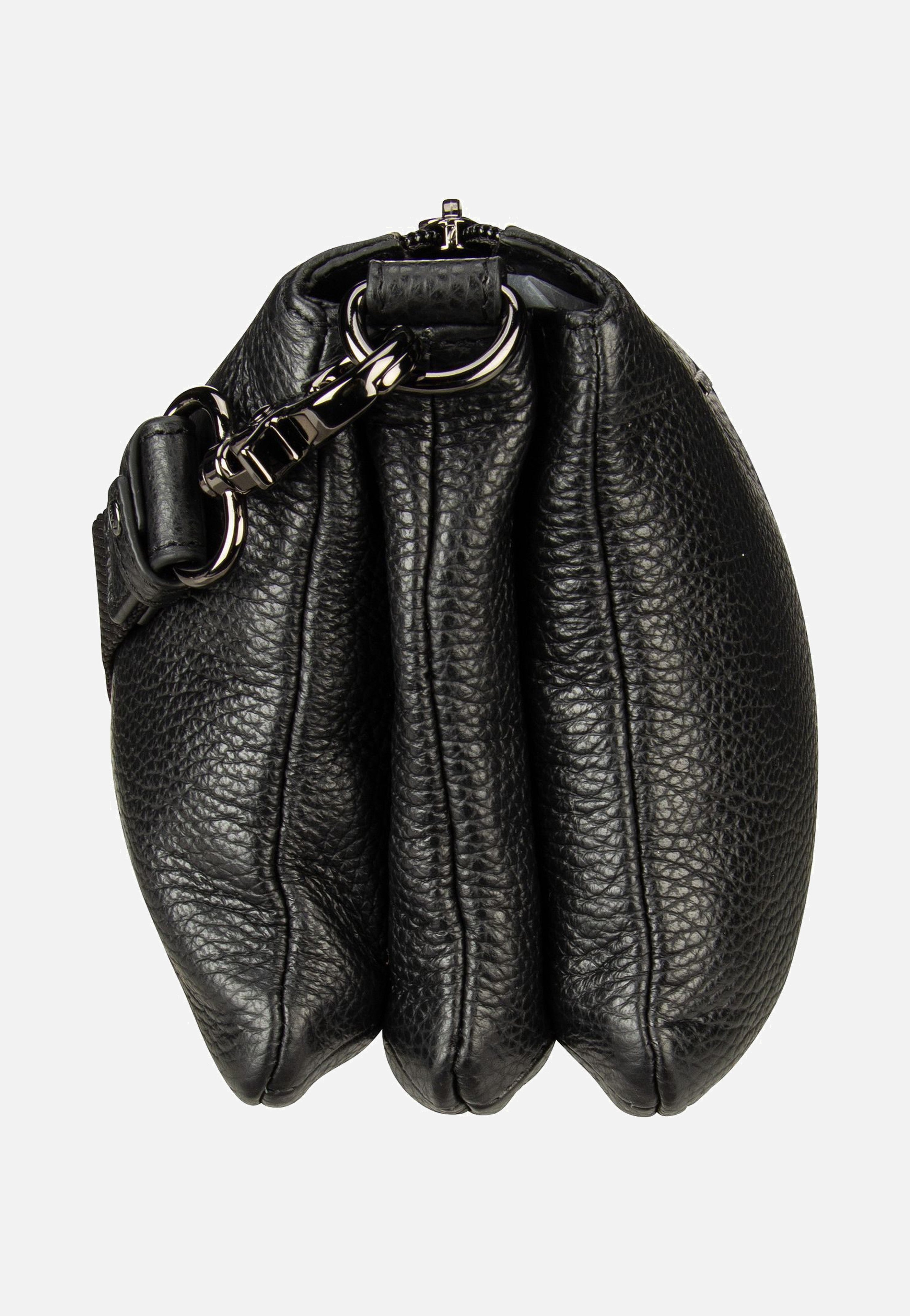 Mandarina Duck Mellow Leather Pochette FZT82 Nero Crossbody Bag