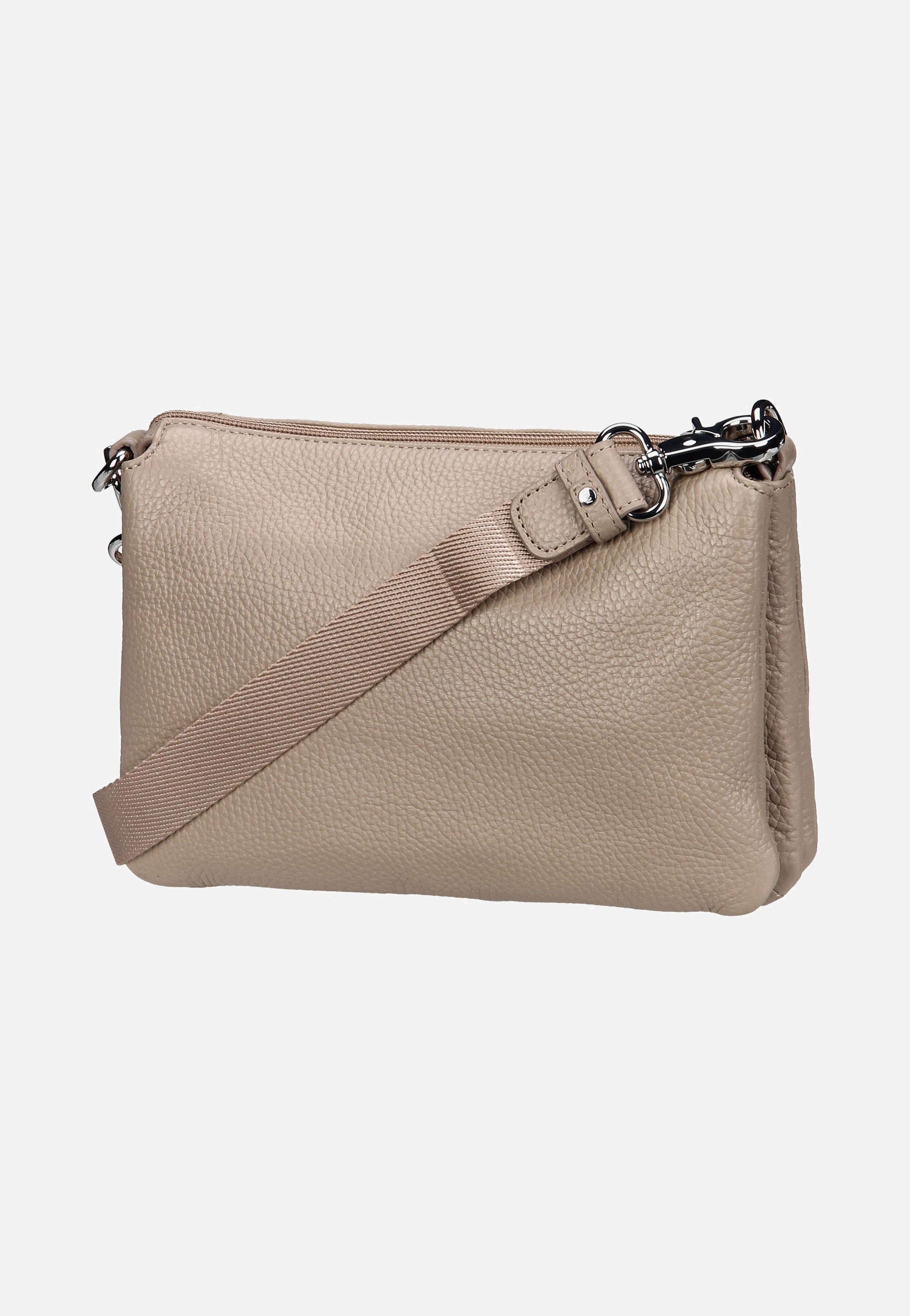 Mandarina Duck Mellow Leather Pochette FZT82 Warm Taupe Crossbody Bag