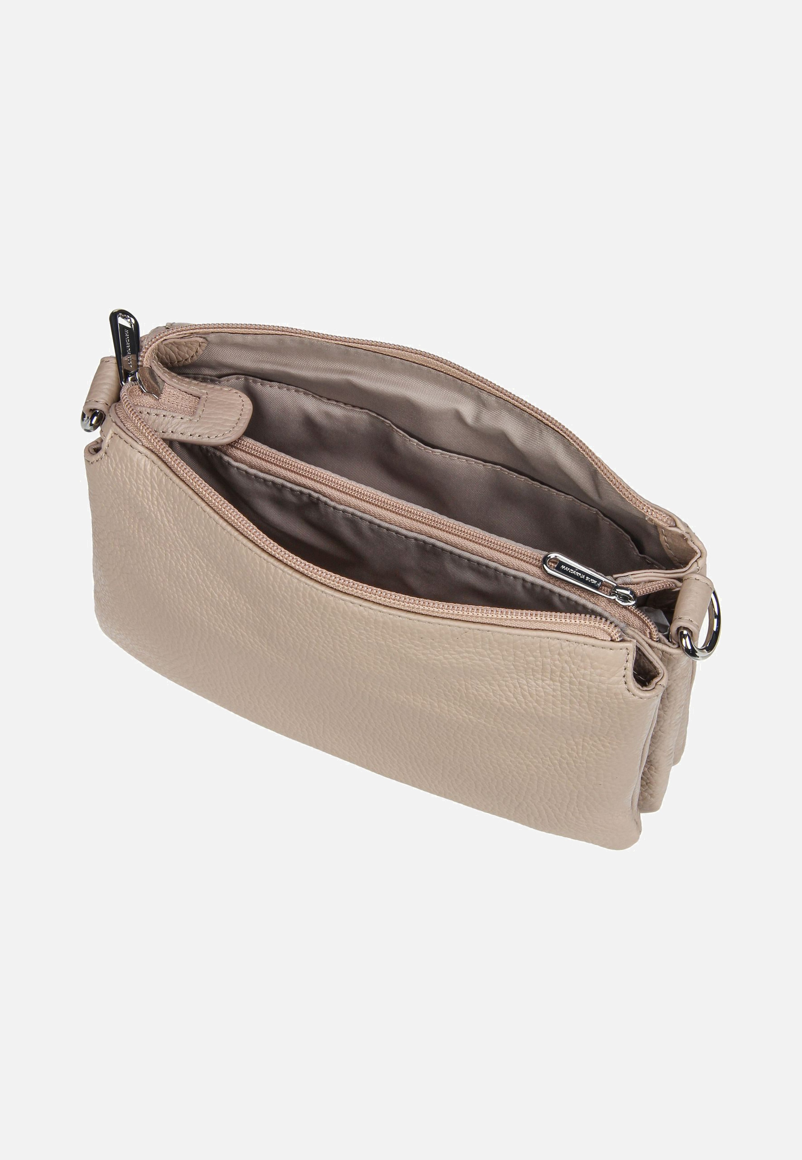 Mandarina Duck Mellow Leather Pochette FZT82 Warm Taupe Crossbody Bag