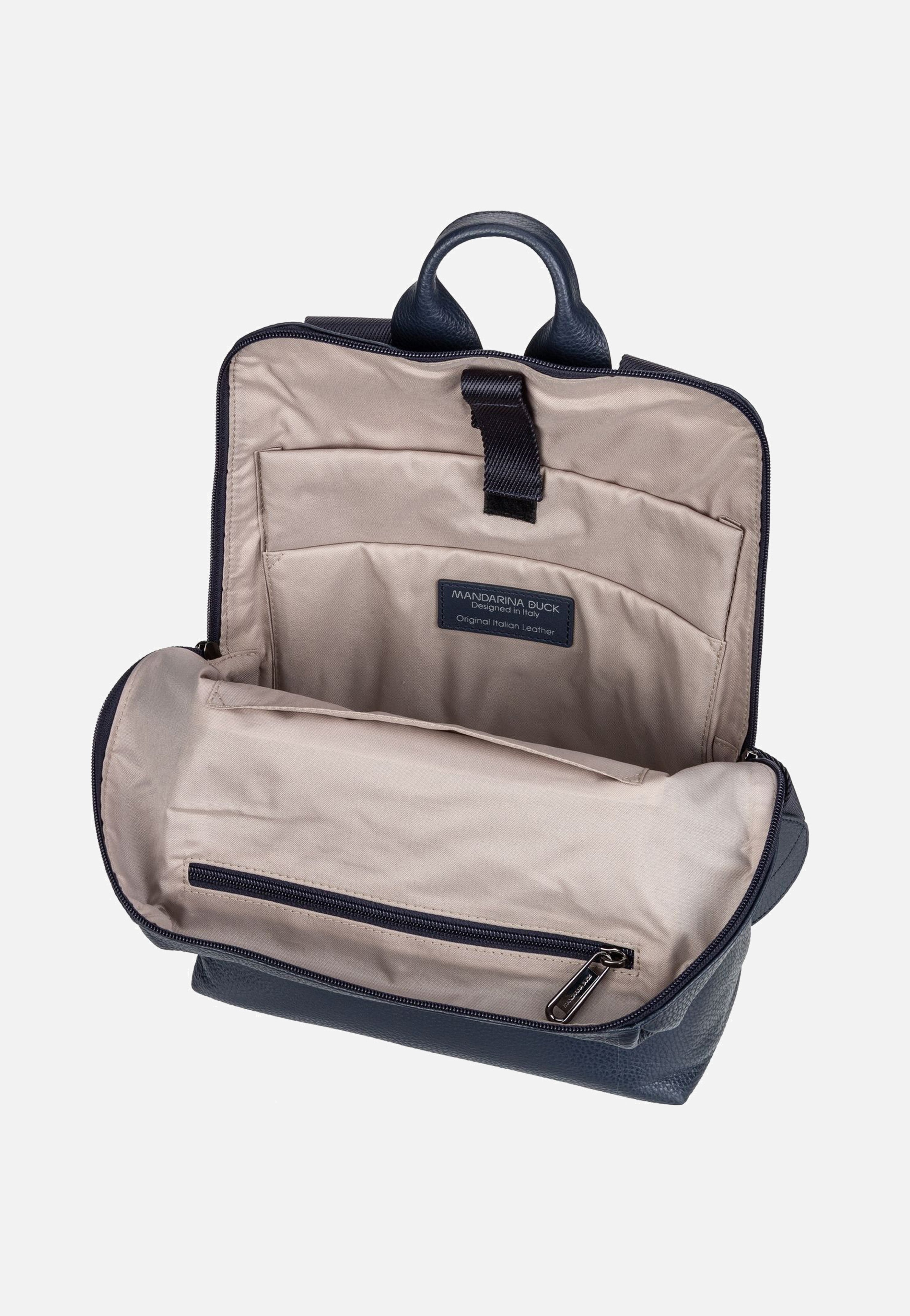 Mandarina Duck - Mellow Leather Squared FZT38 Dress Blue - Backpack | Women-Image