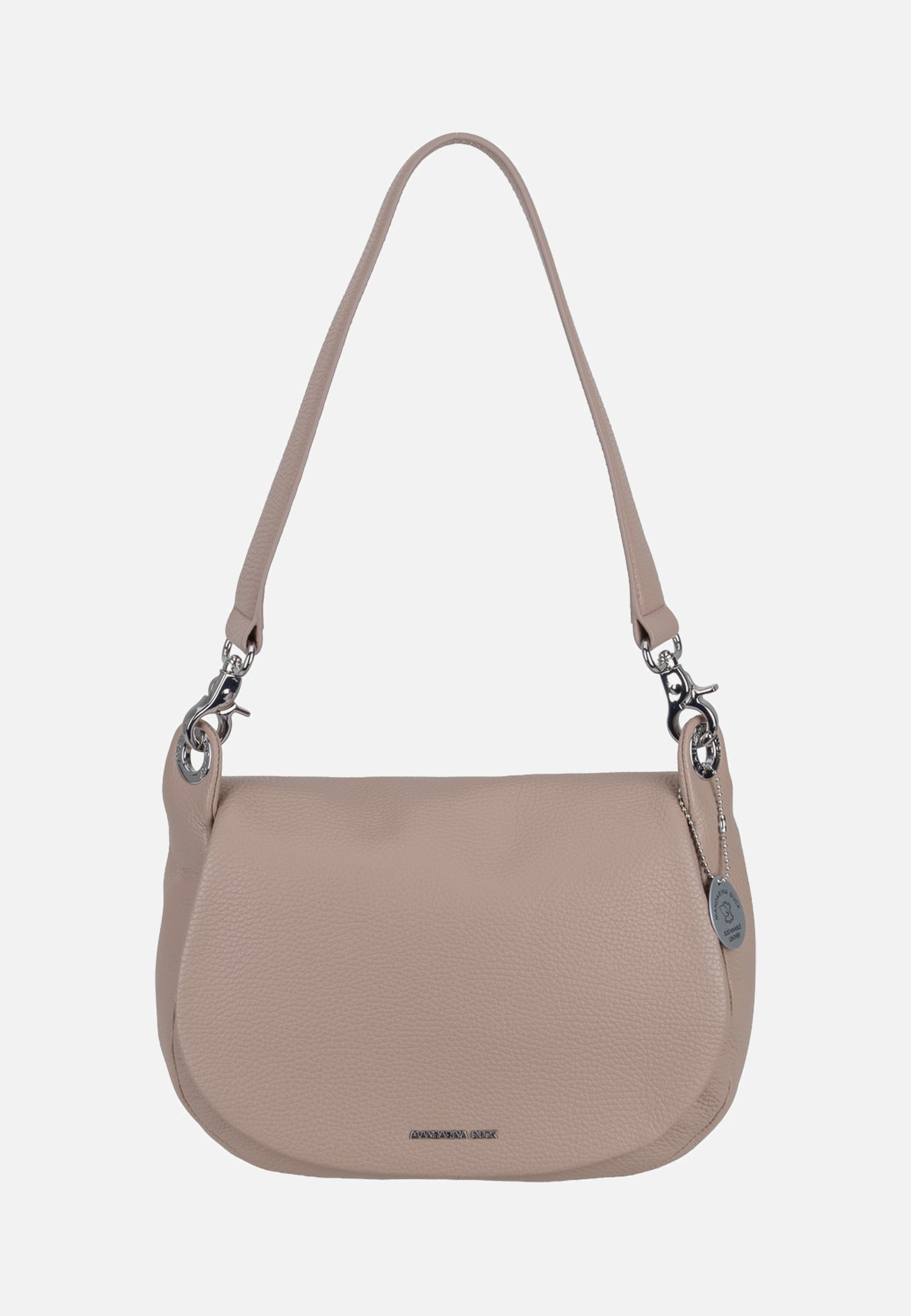 Mandarina Duck Mellow Leather Soft Hunting FZTA9 Warm Taupe Shoulder Bag