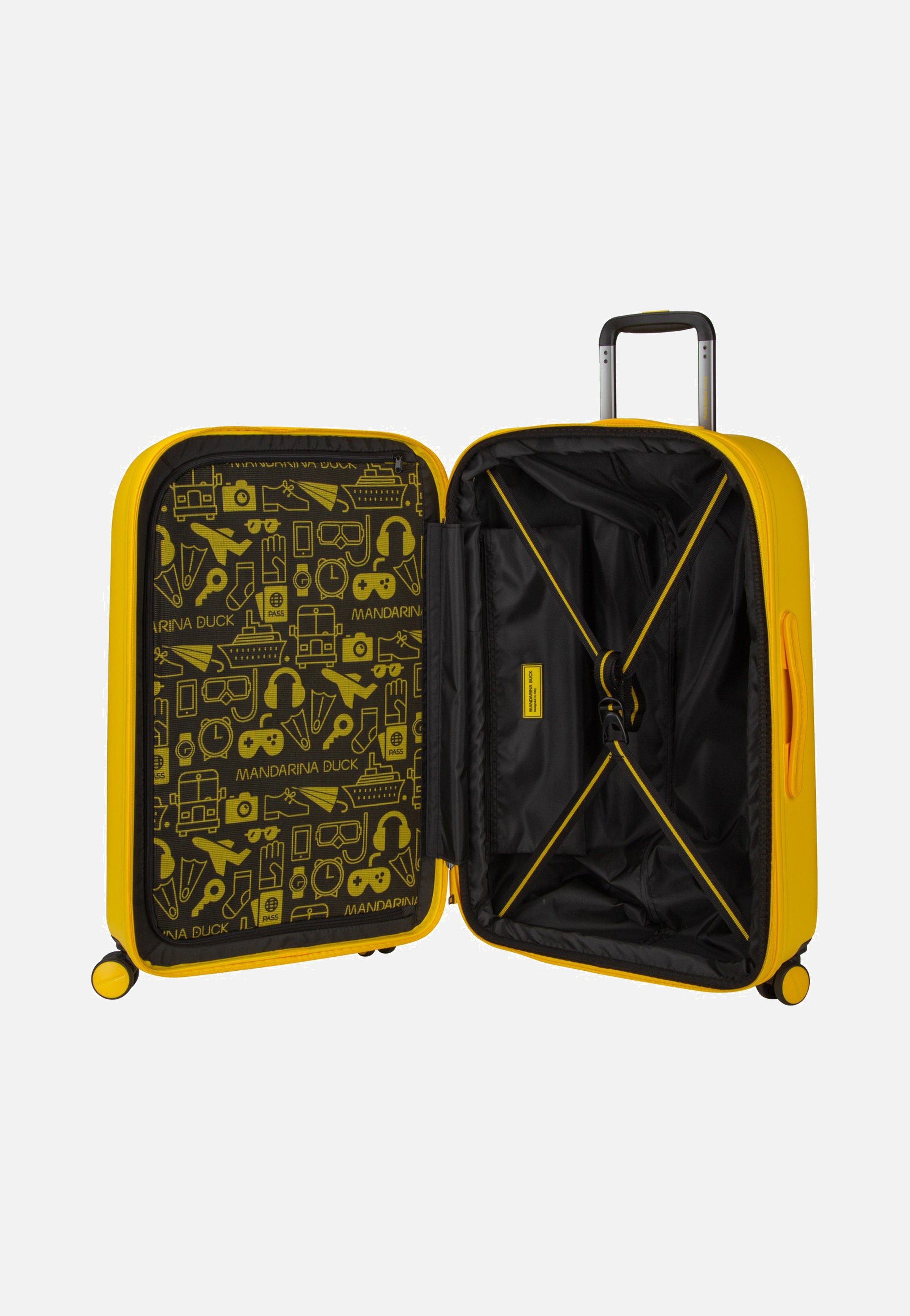 Mandarina Duck Logoduck + Trolley Medium Exp Duck Yellow Suitcase
