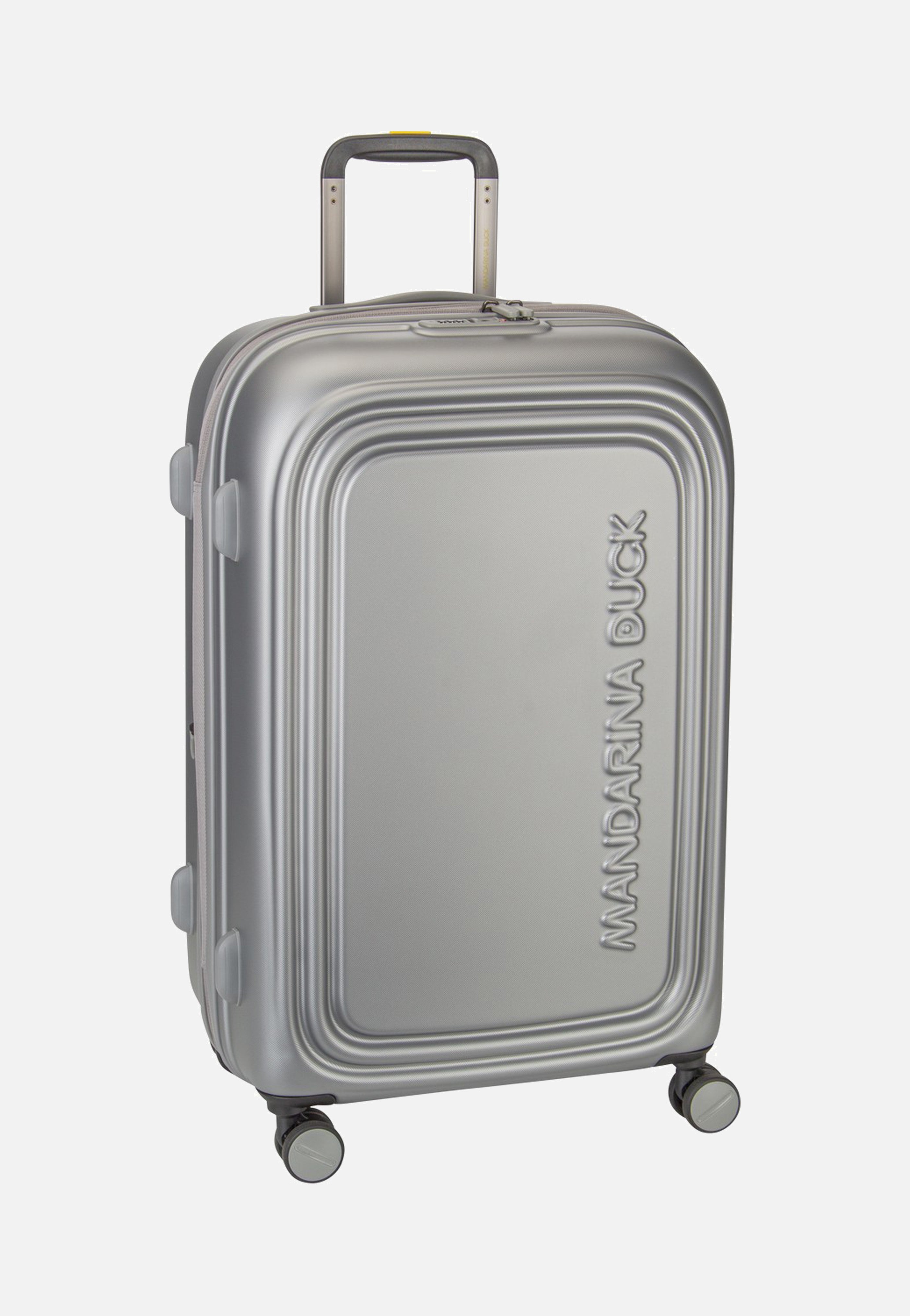 Mandarina Duck Logoduck + Trolley Medium Exp Silver Suitcase