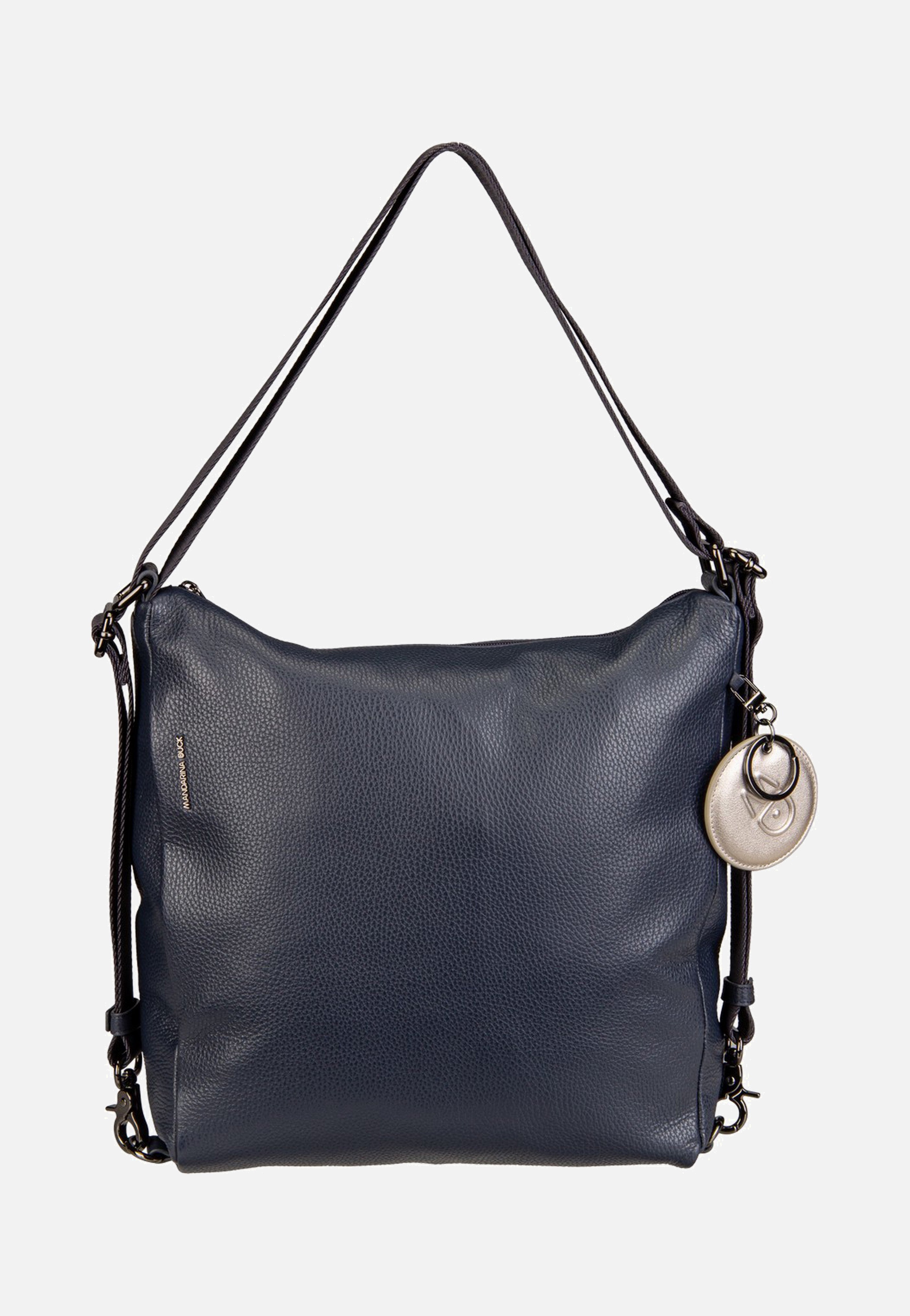 Mandarina Duck Mellow Leather Hobo FZT72 Dress Blue Backpack