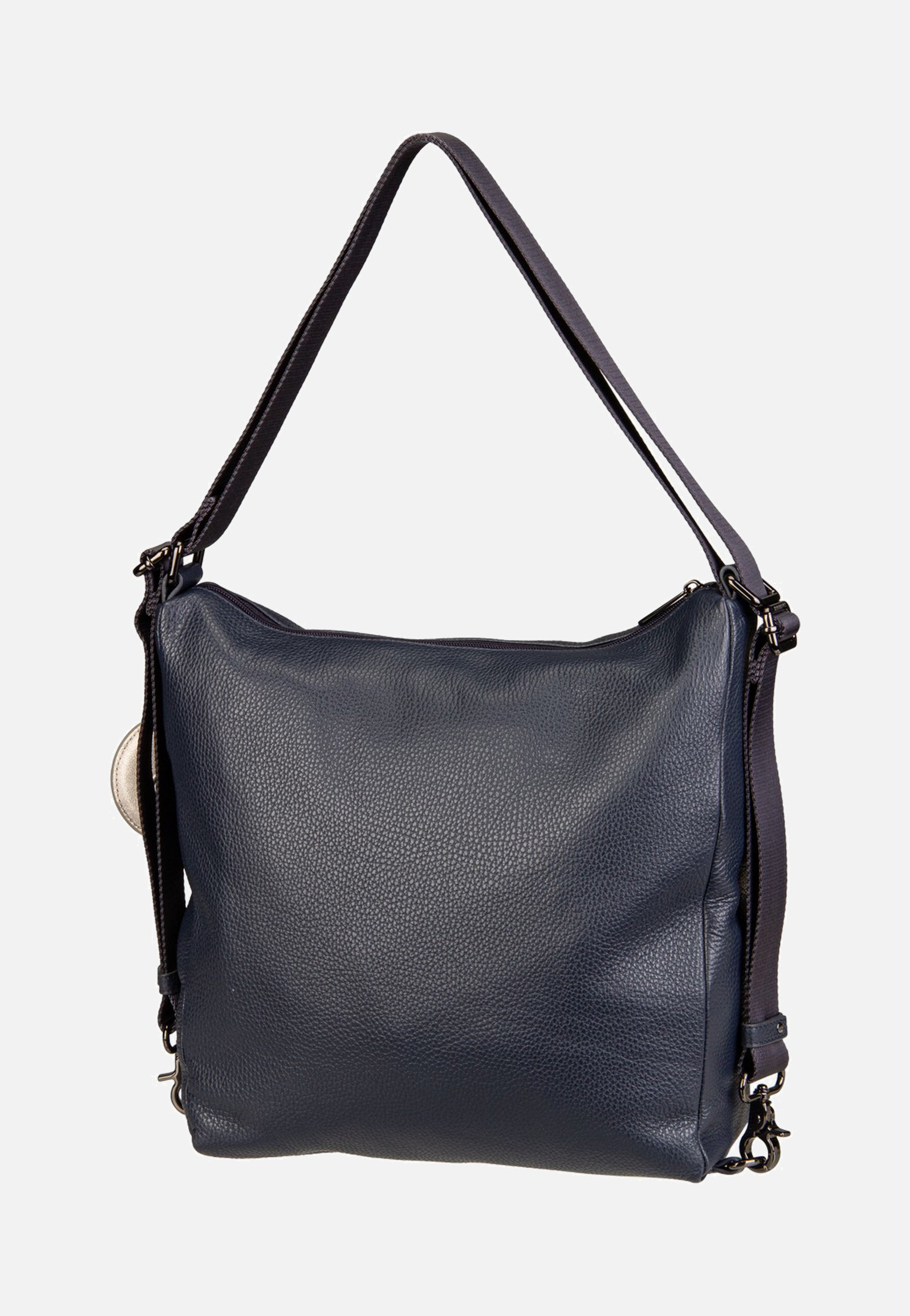 Mandarina Duck Mellow Leather Hobo FZT72 Dress Blue Backpack