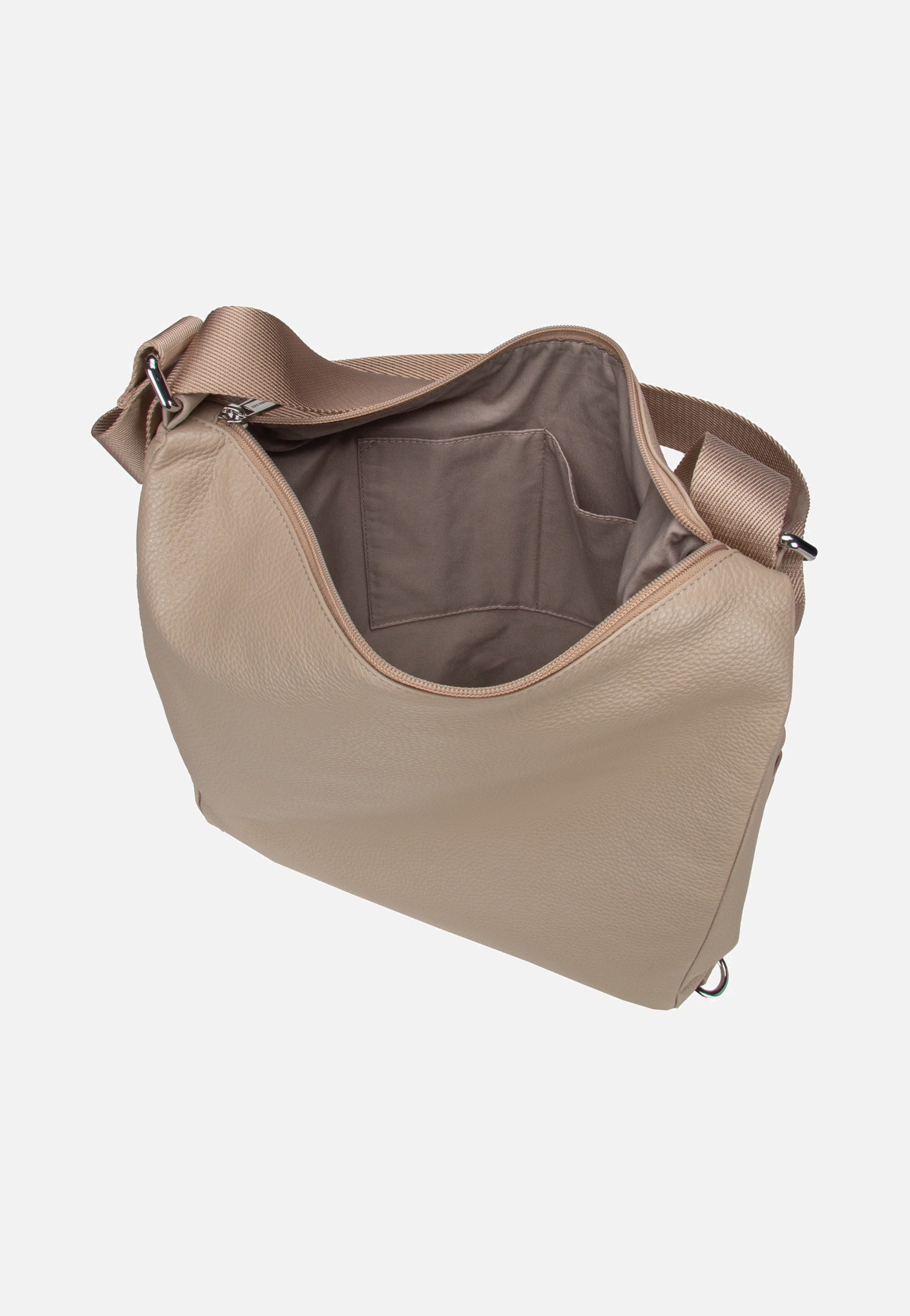 Mandarina Duck - Mellow Leather Hobo FZT72 Warm Taupe - Backpack | Women-Image
