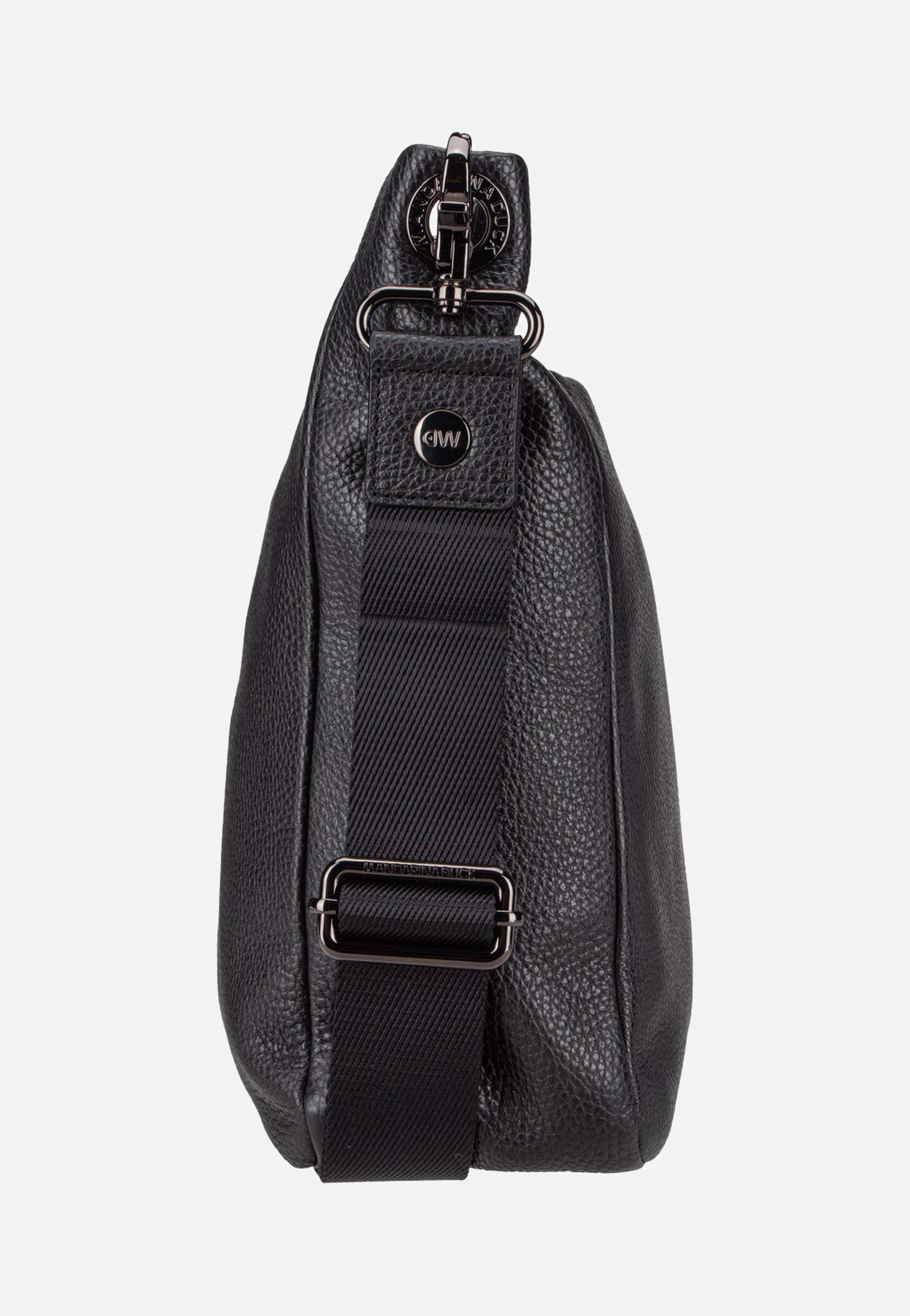 Mandarina Duck Mellow Leather Large FZT04 Nero Crossbody Bag