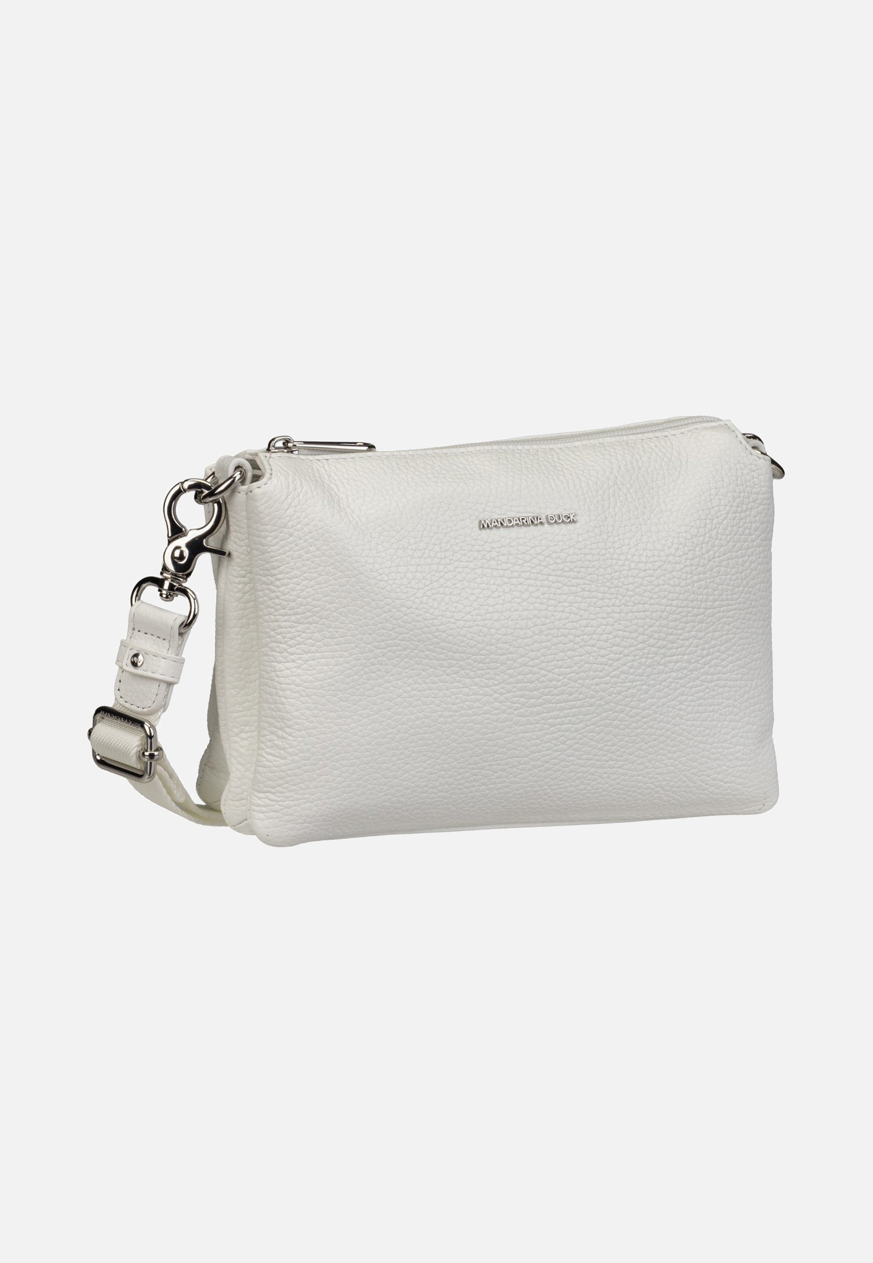 Mandarina Duck Mellow Leather Pochette FZT82 Blanc - Crossbody Bag