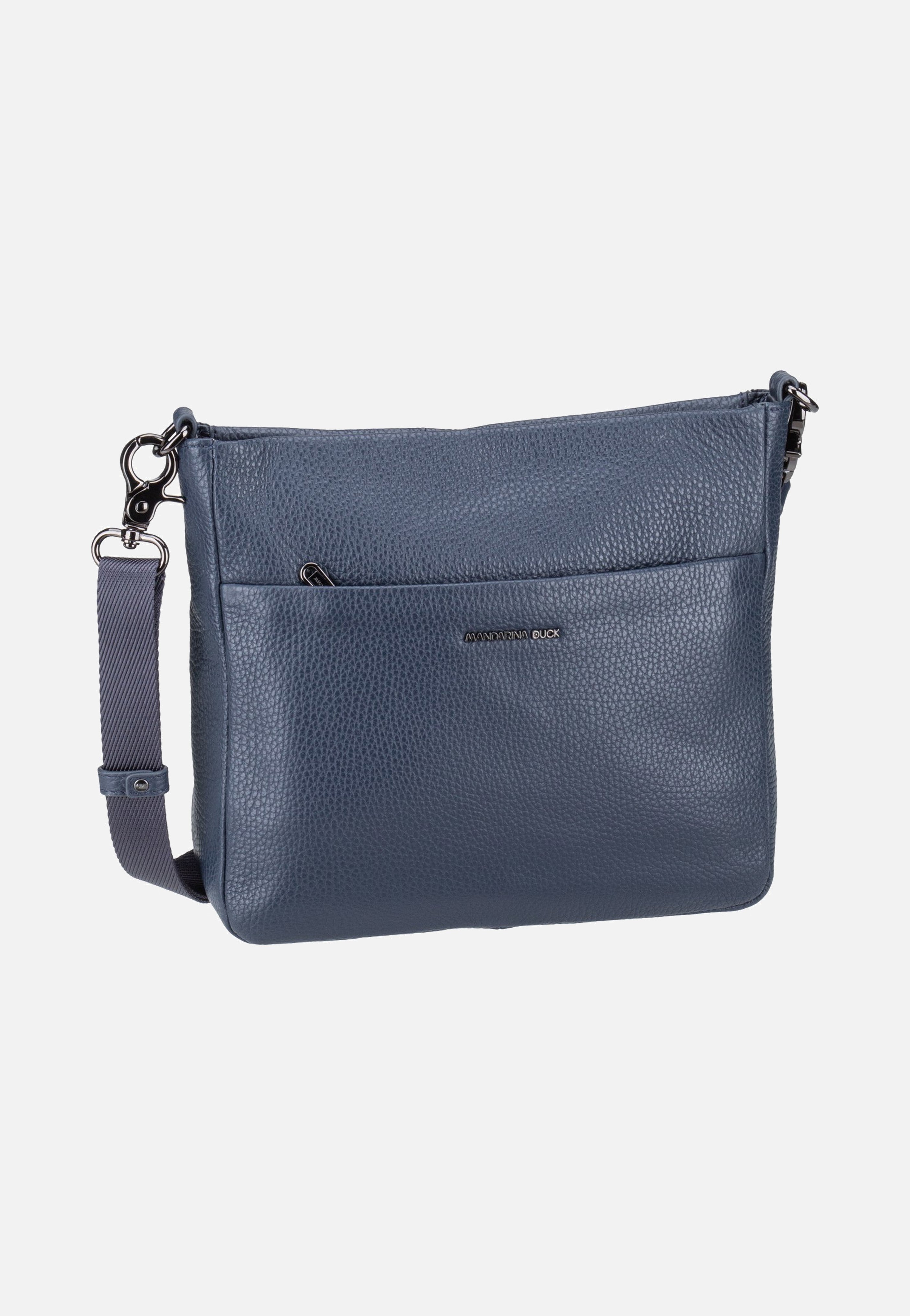 Mandarina Duck Mellow Leather Squared FZT17 Dress Blue Crossbody Bag