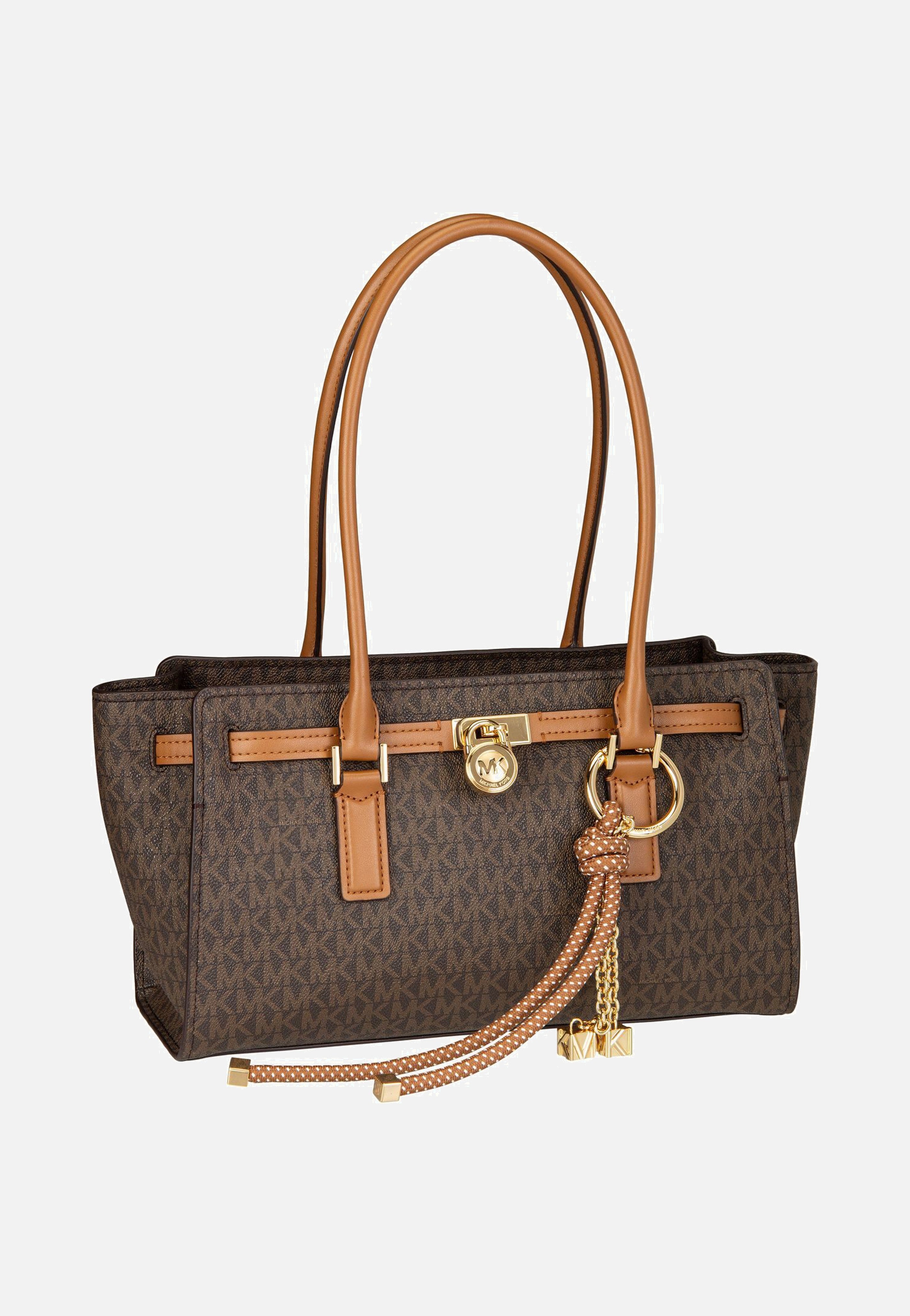 Michael Kors - Hamilton SM EW Shoulder Tote MK SIG Brown/Acorn - Shoulder Bag | Women-Image