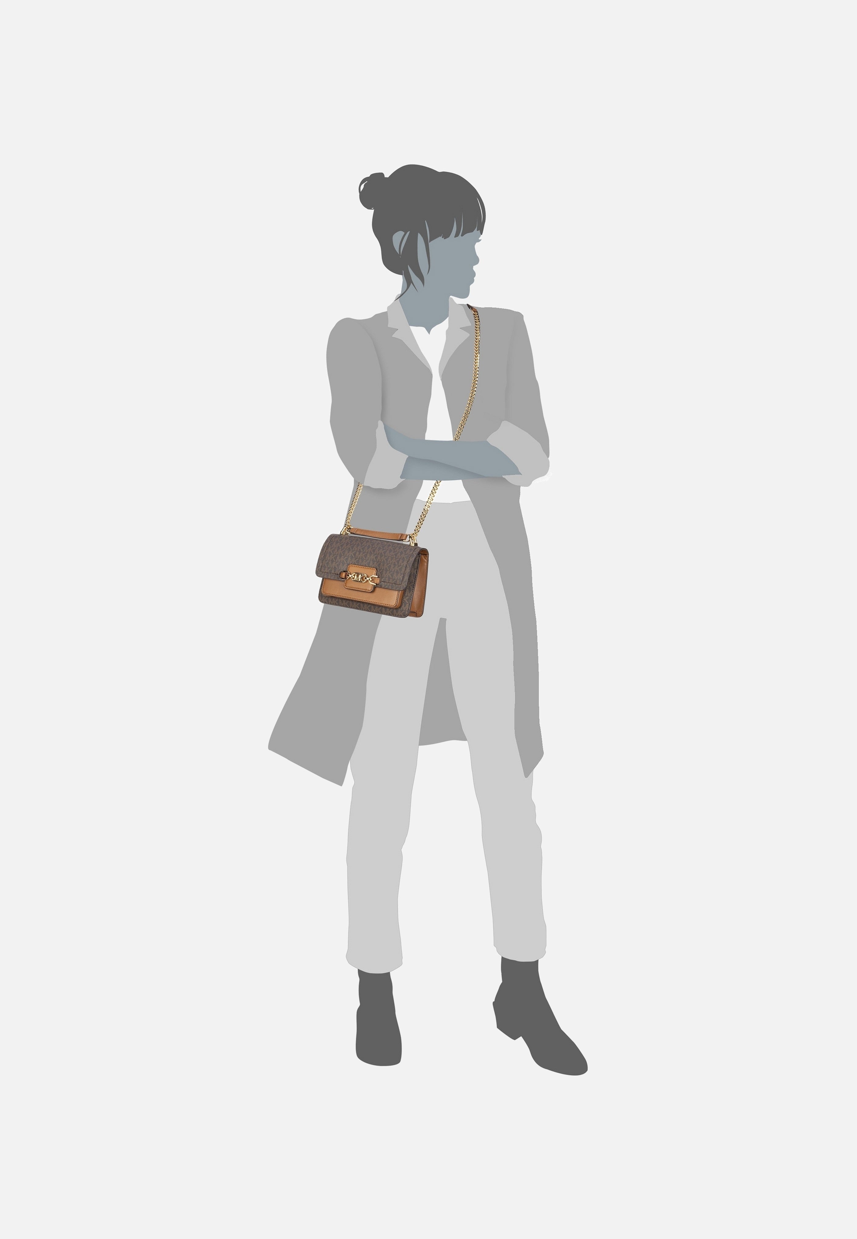 Michael Kors - Heather XS Xbody MK Signature Brown/Acorn - Evening Bag | Women-Image