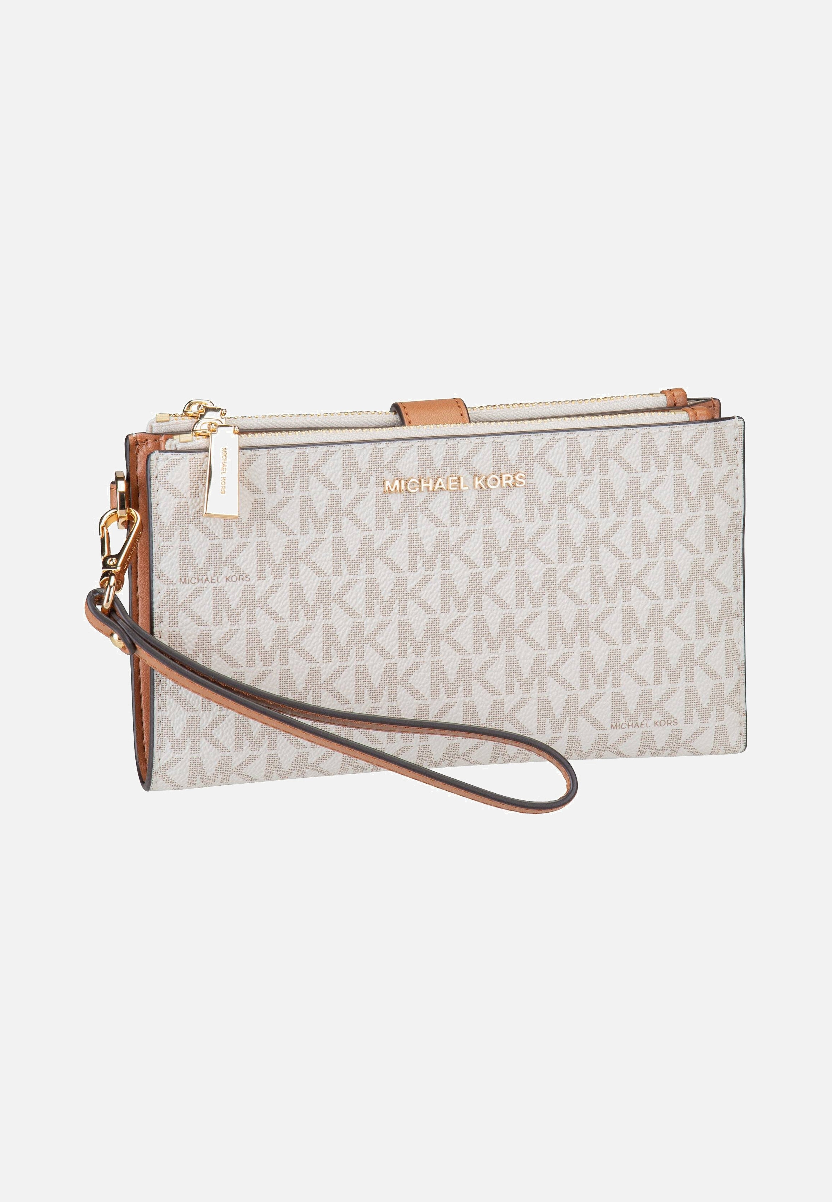 Michael Kors Jet Set Double Zip MK SIG Vanilla - Clutch | Sakoi