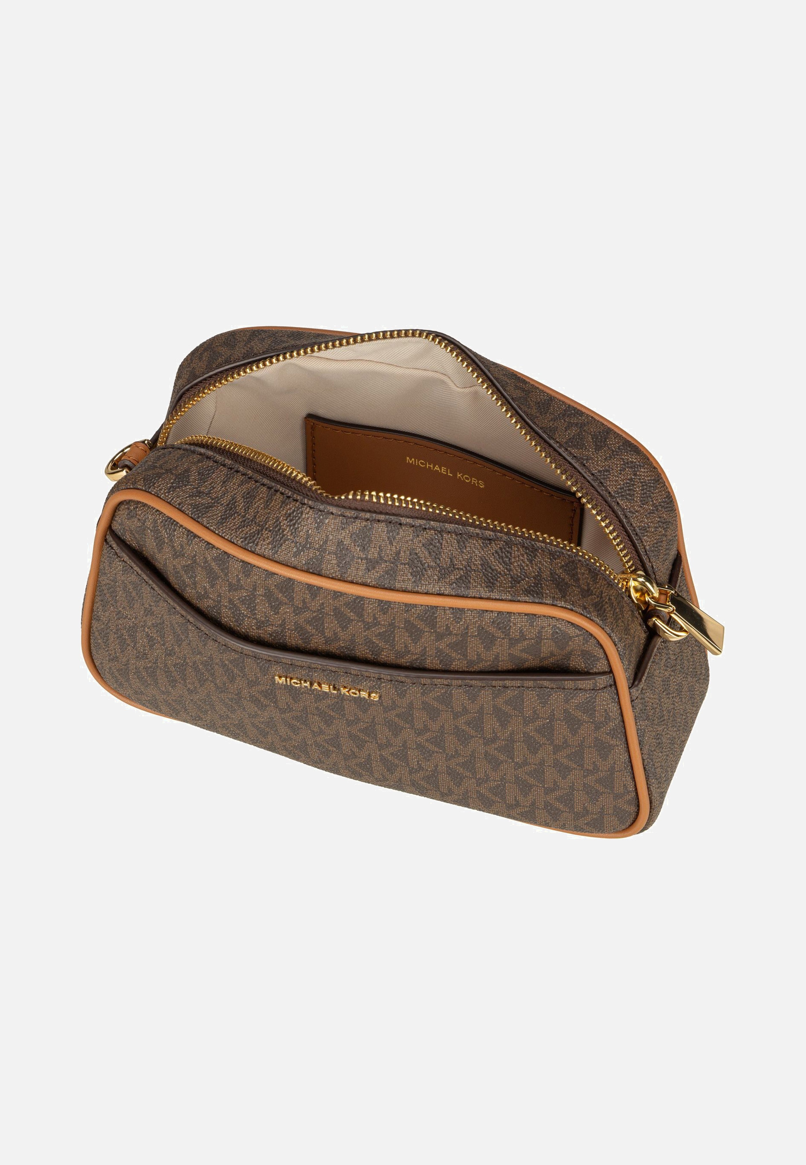 Michael Kors Jet Set SM Camera XBody MK SIG Brown/Acorn Crossbody Bag