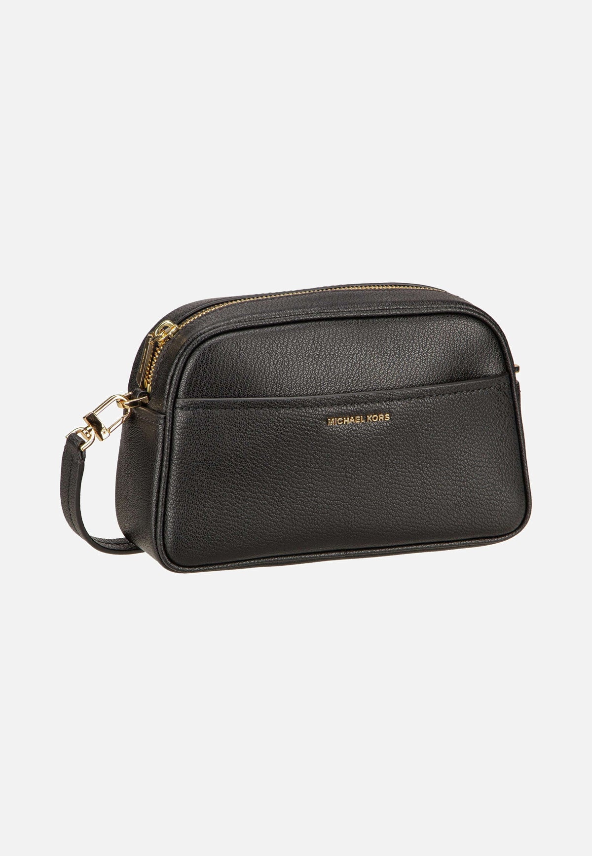 Michael Kors Jet Set SM Camera XBody Solid Embossed Black Crossbody Bag